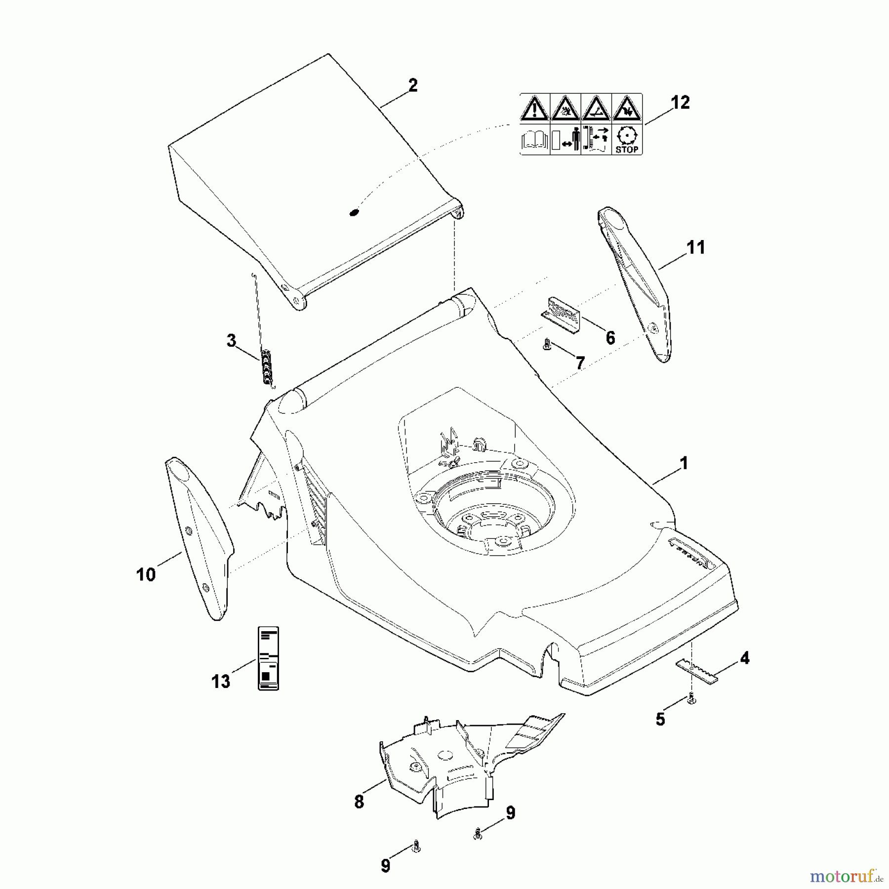  Viking Rasenmäher Benzinrasenmäher MB 443.0 C B - Gehäuse