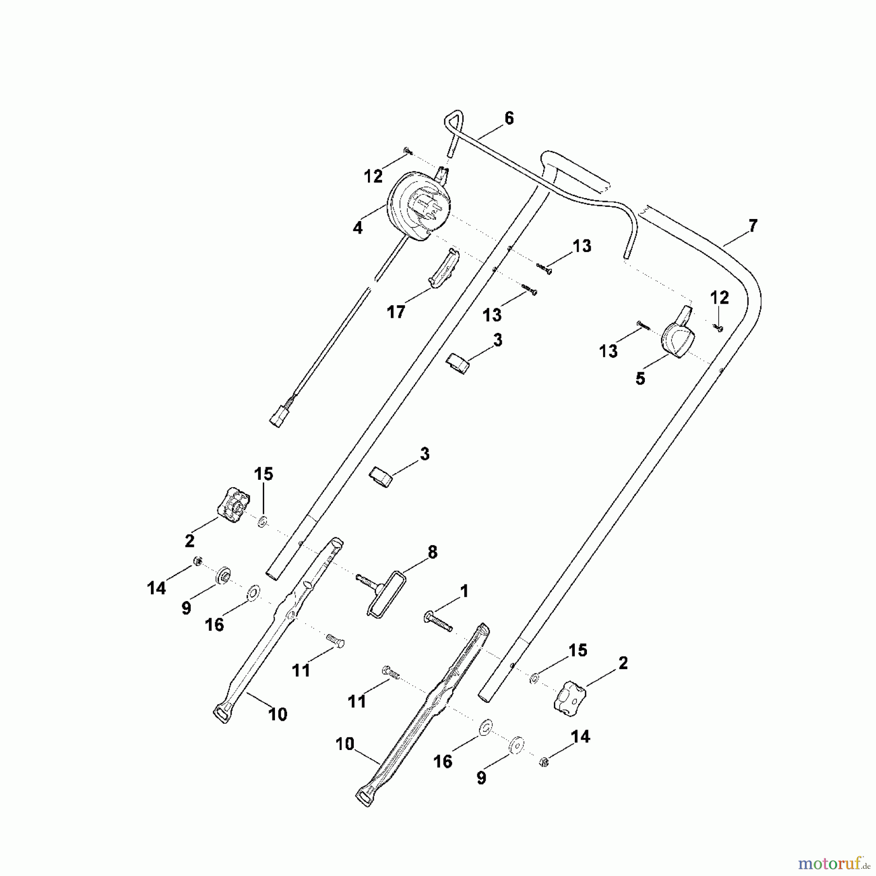  Viking Rasenmäher Elektrorasenmäher ME 545.1 A - Lenker