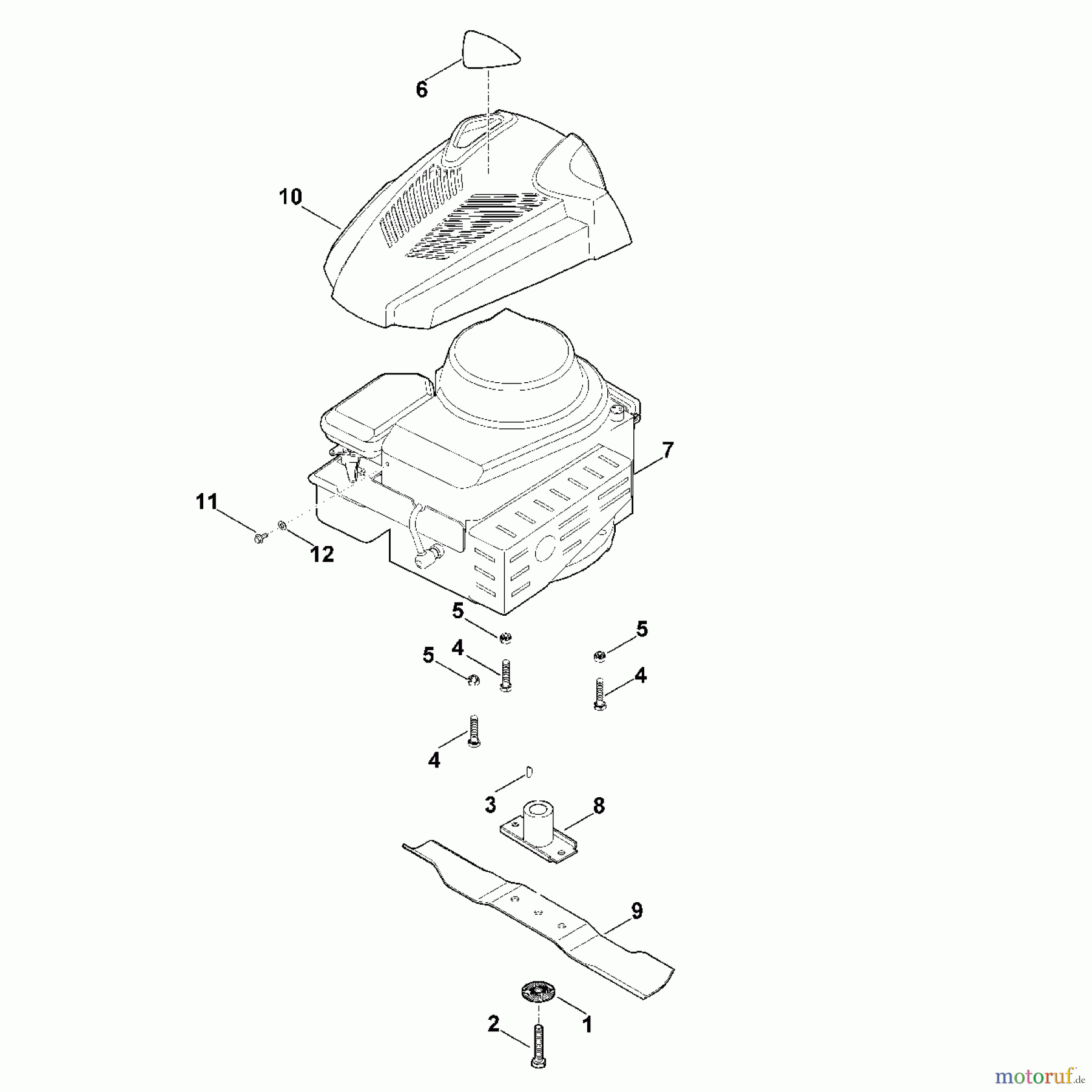  Viking Rasenmäher Benzinrasenmäher MB 248.0 D - Motor, Messer