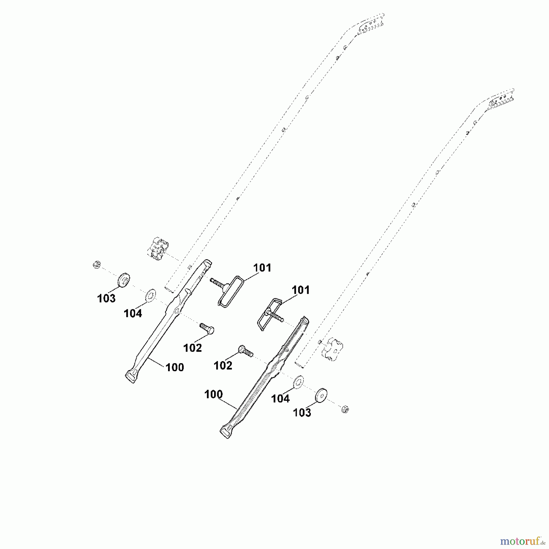  Viking Rasenmäher Benzinrasenmäher MB 655.1 G B1 - Lenker Unterteil (f. ältere Bauart)