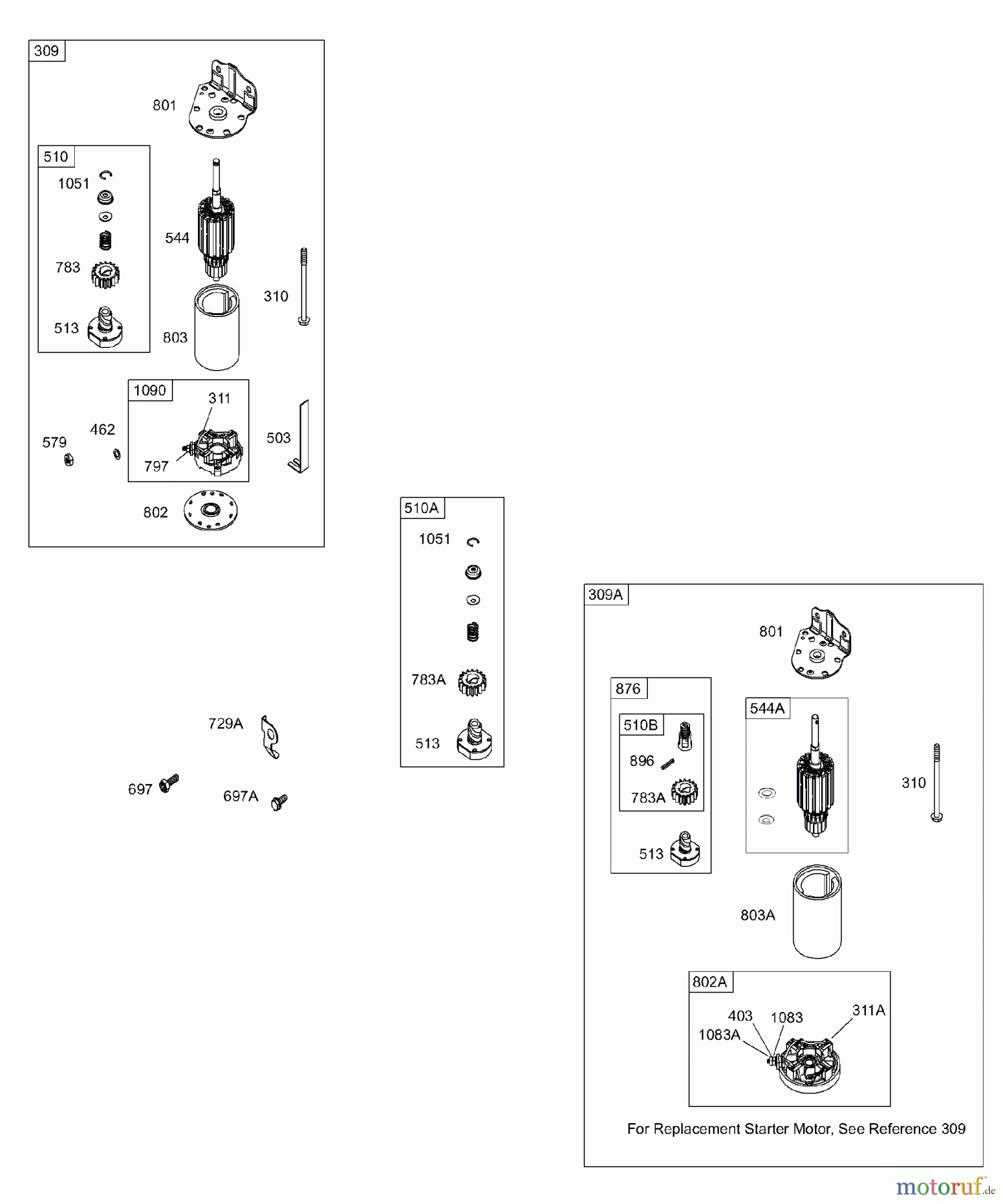  Viking Motoren B & S 28. . . 28S707-1149-E1 G - Elektroanlasser