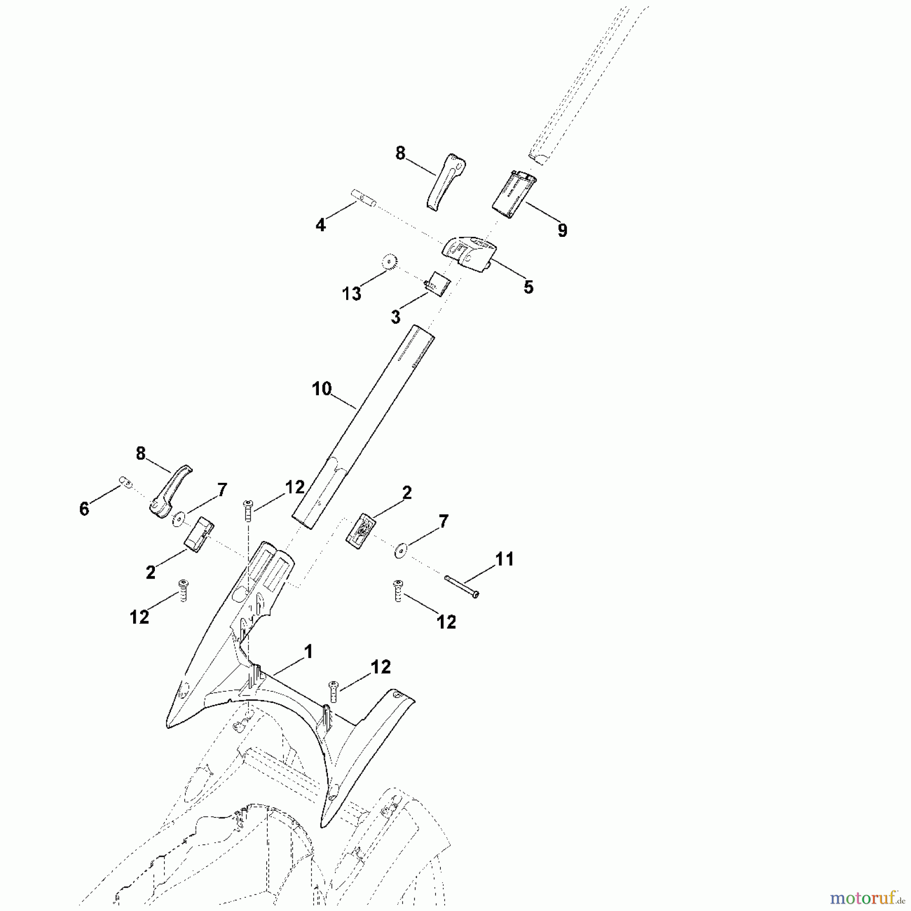  Viking Rasenmäher Elektrorasenmäher ME 339 C B - Lenker Unterteil