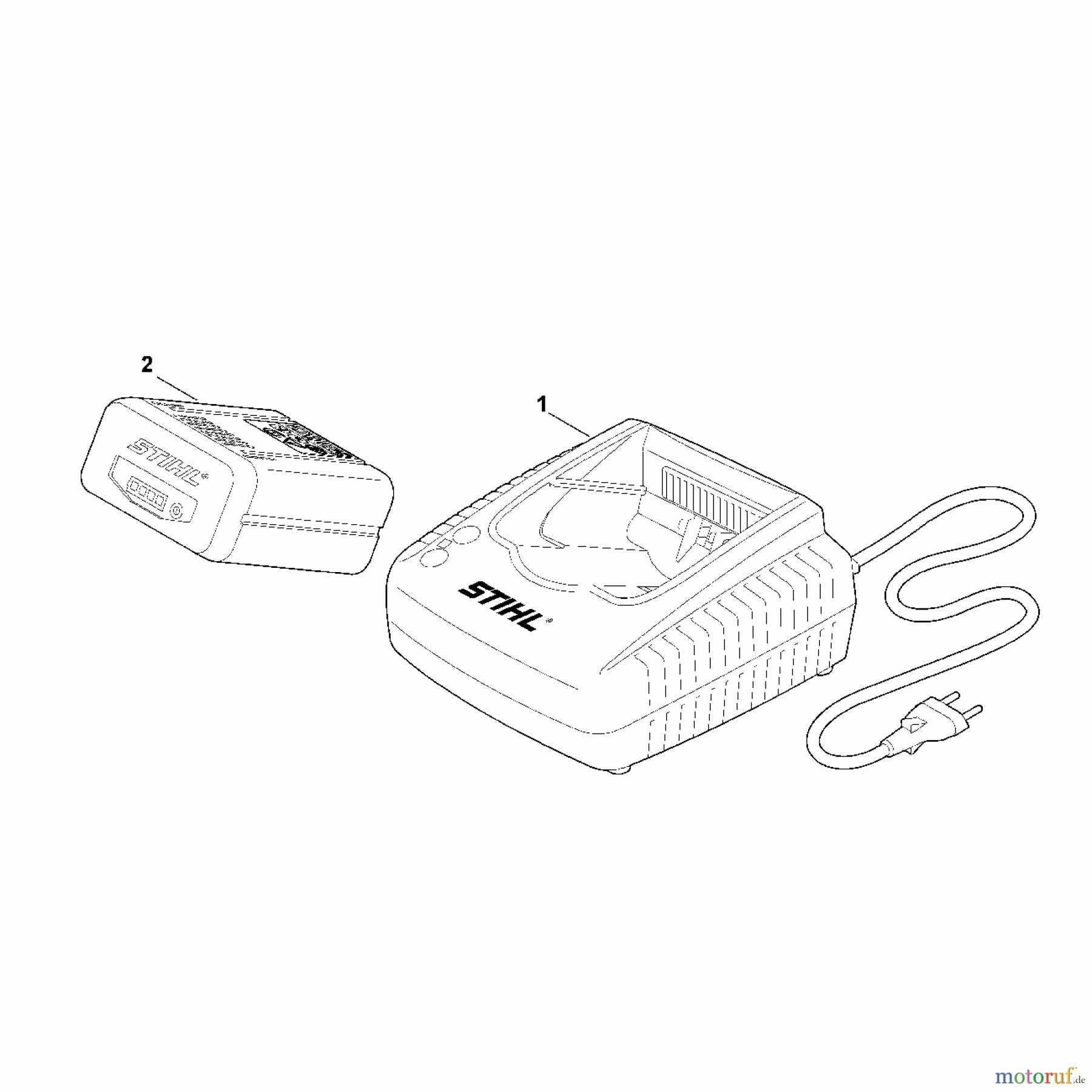  Viking Rasenmäher Akkurasenmäher MA 339 G - Akkumulator, Ladegerät