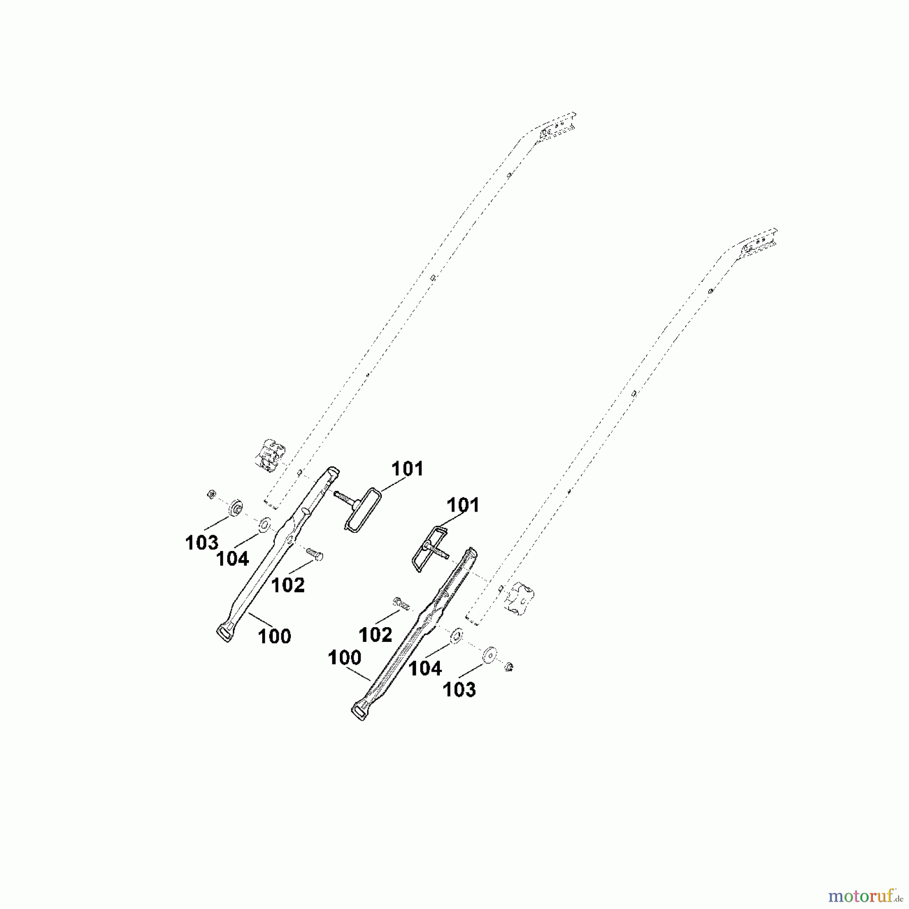  Viking Rasenmäher Elektrorasenmäher ME 545.0 V B1 - Lenker Unterteil (f. ältere Bauart)