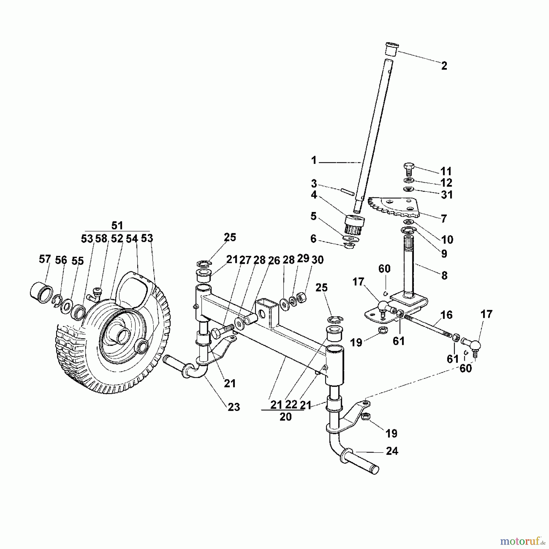  Viking Aufsitzmäher Aufsitzmäher MR 340 C - Lenkung