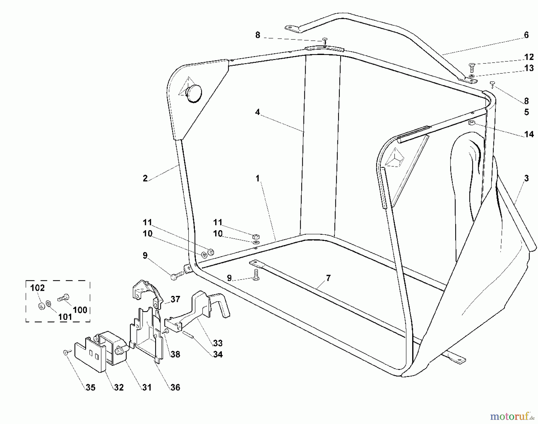  Viking Aufsitzmäher Aufsitzmäher MR 345 K - Grasfangkorb