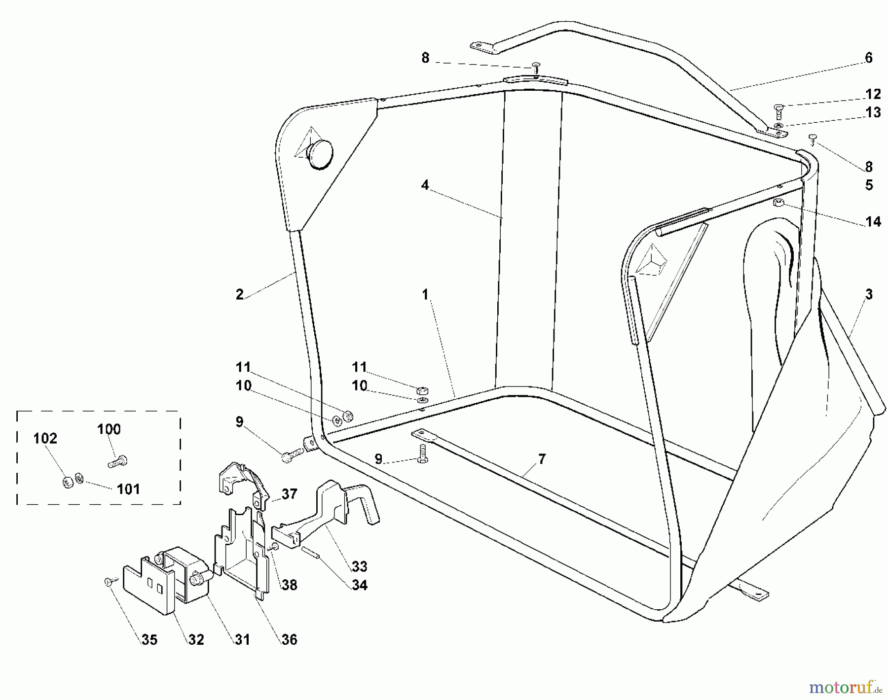  Viking Aufsitzmäher Aufsitzmäher MR 385 K - Grasfangkorb