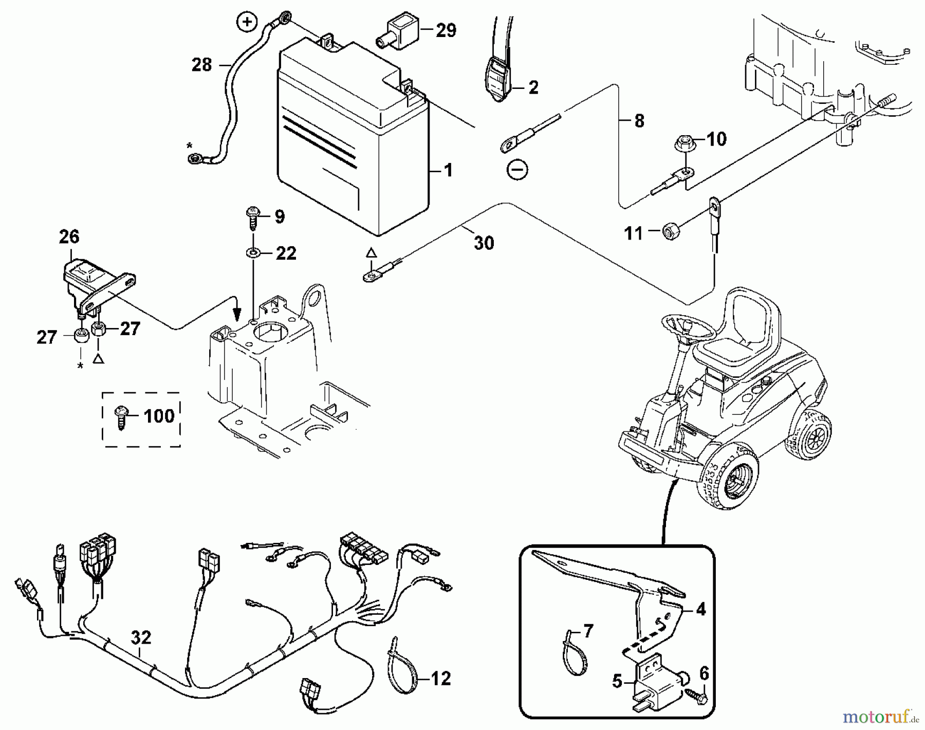  Viking Aufsitzmäher Aufsitzmäher MF 460 H - Elektrische Bauteile