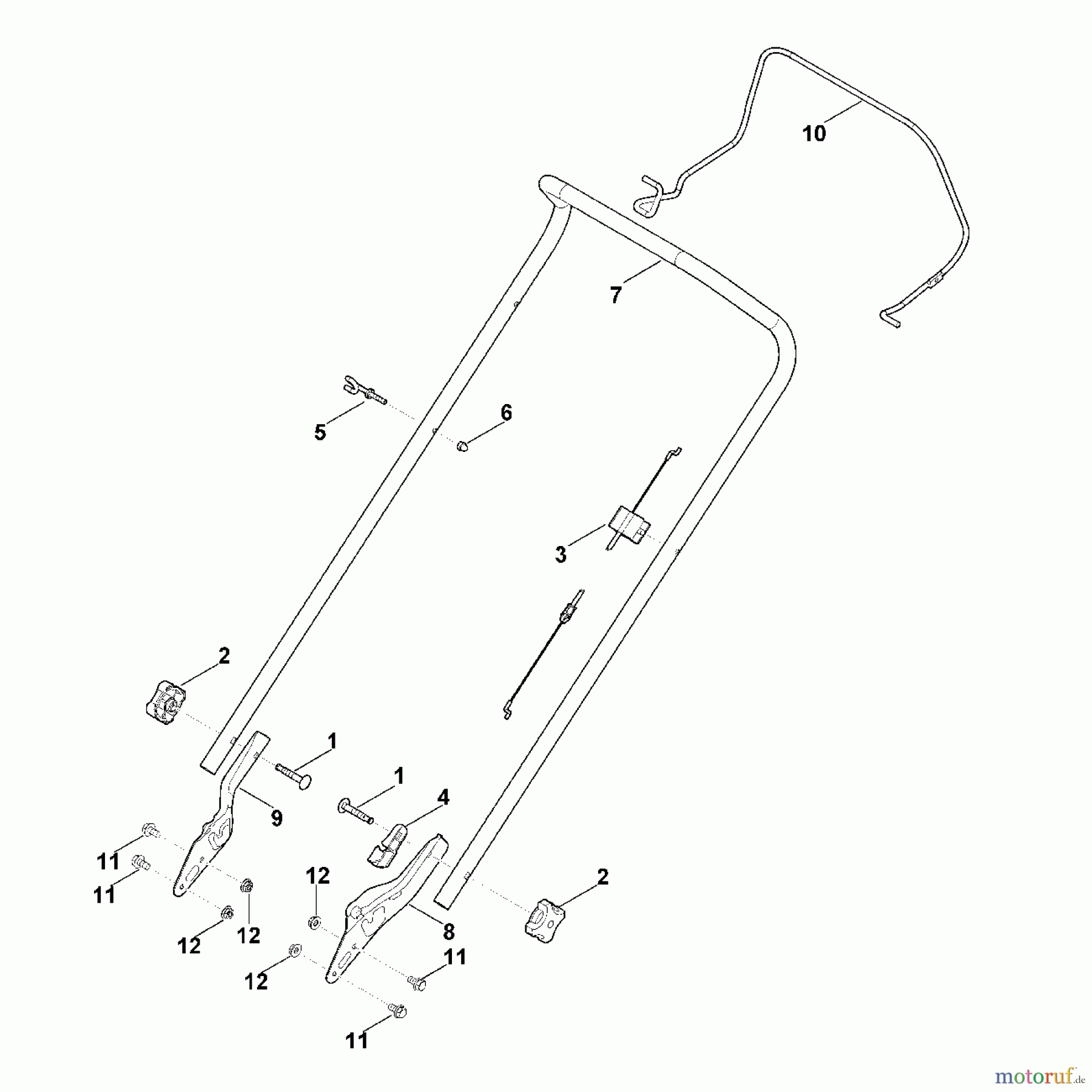  Viking Rasenmäher Benzinrasenmäher MB 248.1 A - Lenker