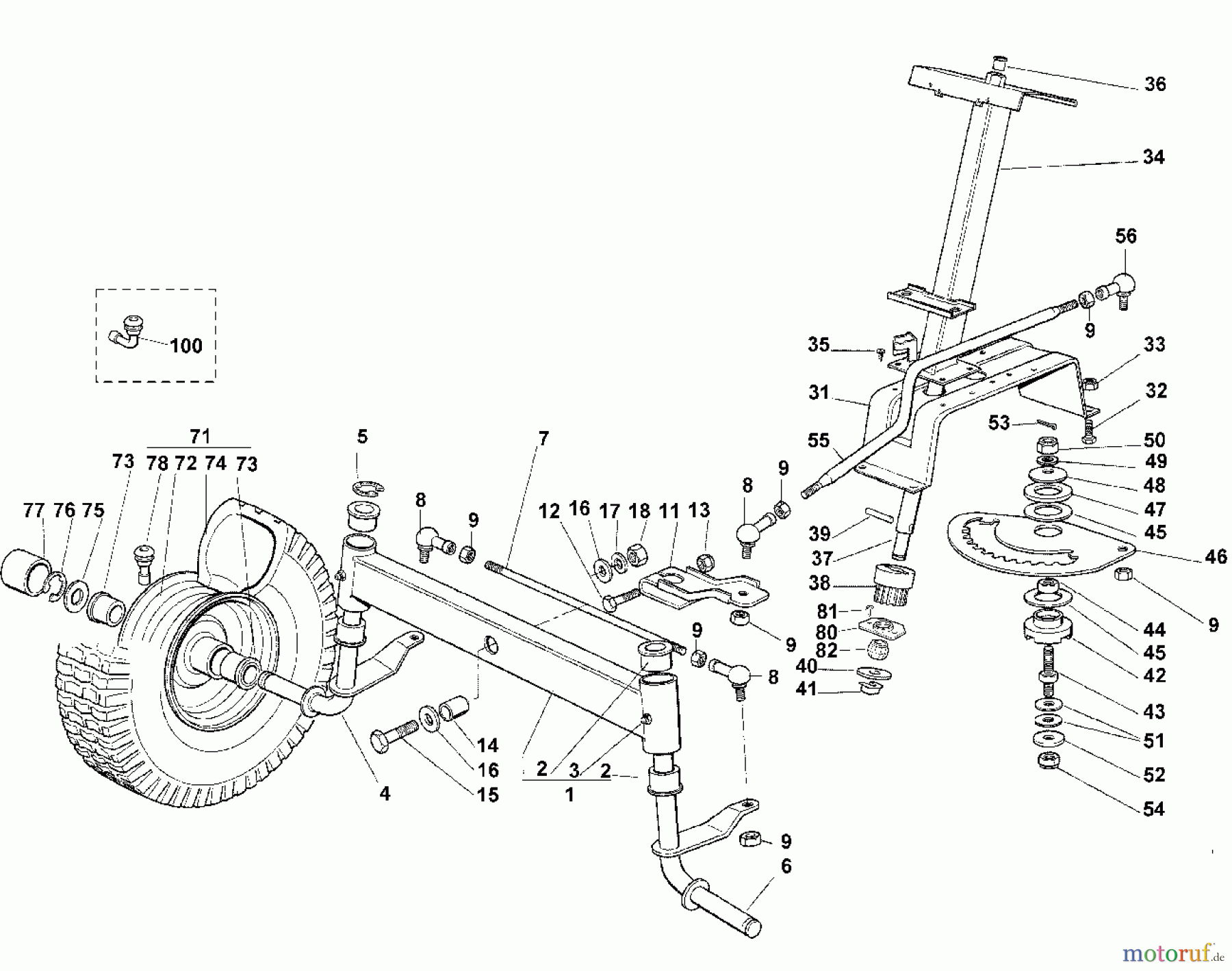  Viking Aufsitzmäher Aufsitzmäher MT 545 C - Lenkung