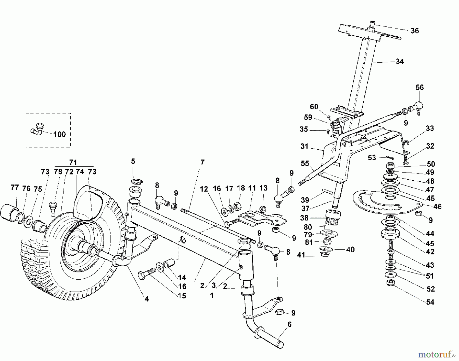  Viking Aufsitzmäher Aufsitzmäher MT 585 C - Lenkung