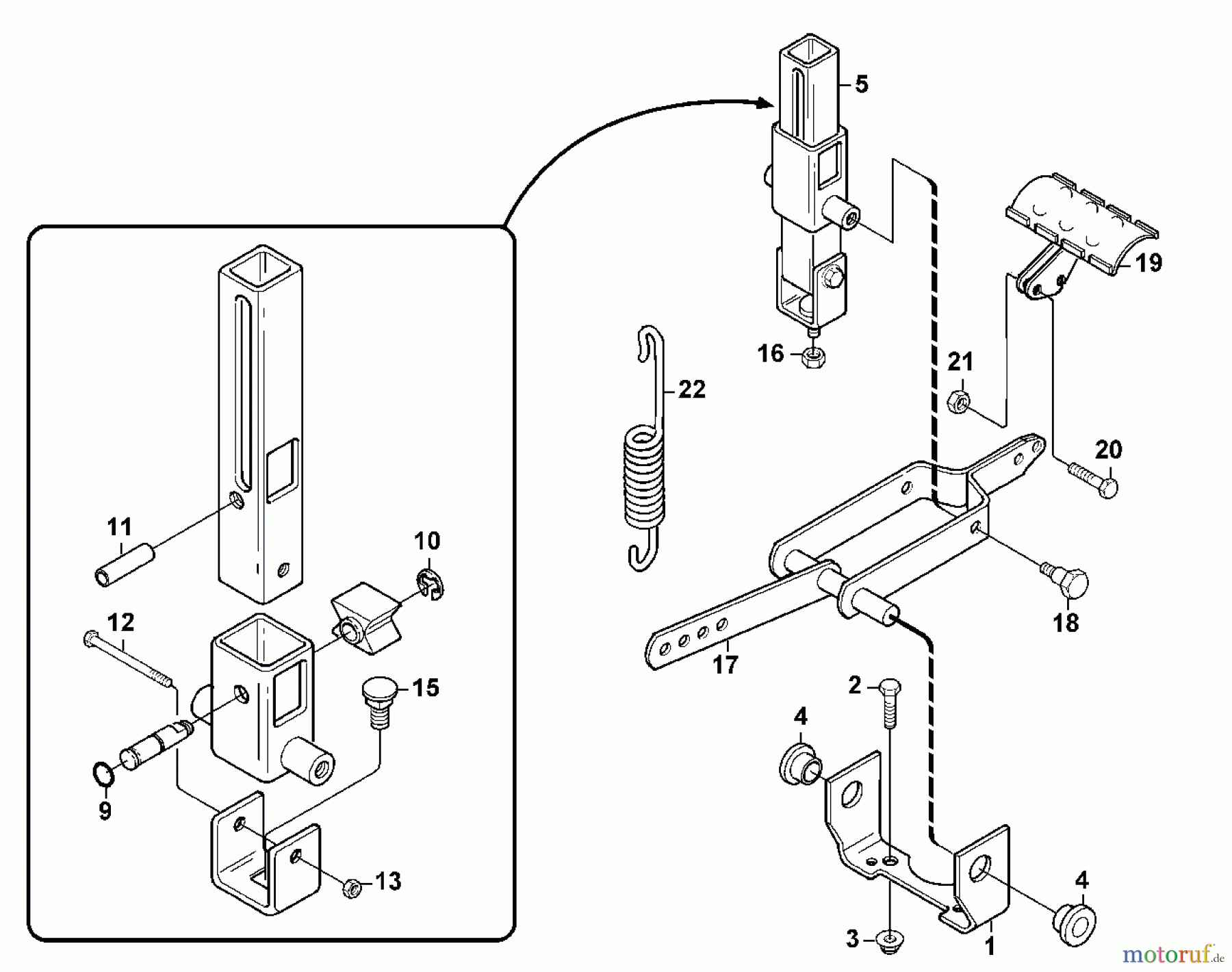  Viking Aufsitzmäher Aufsitzmäher MF 480 C - Hebevorrichtung