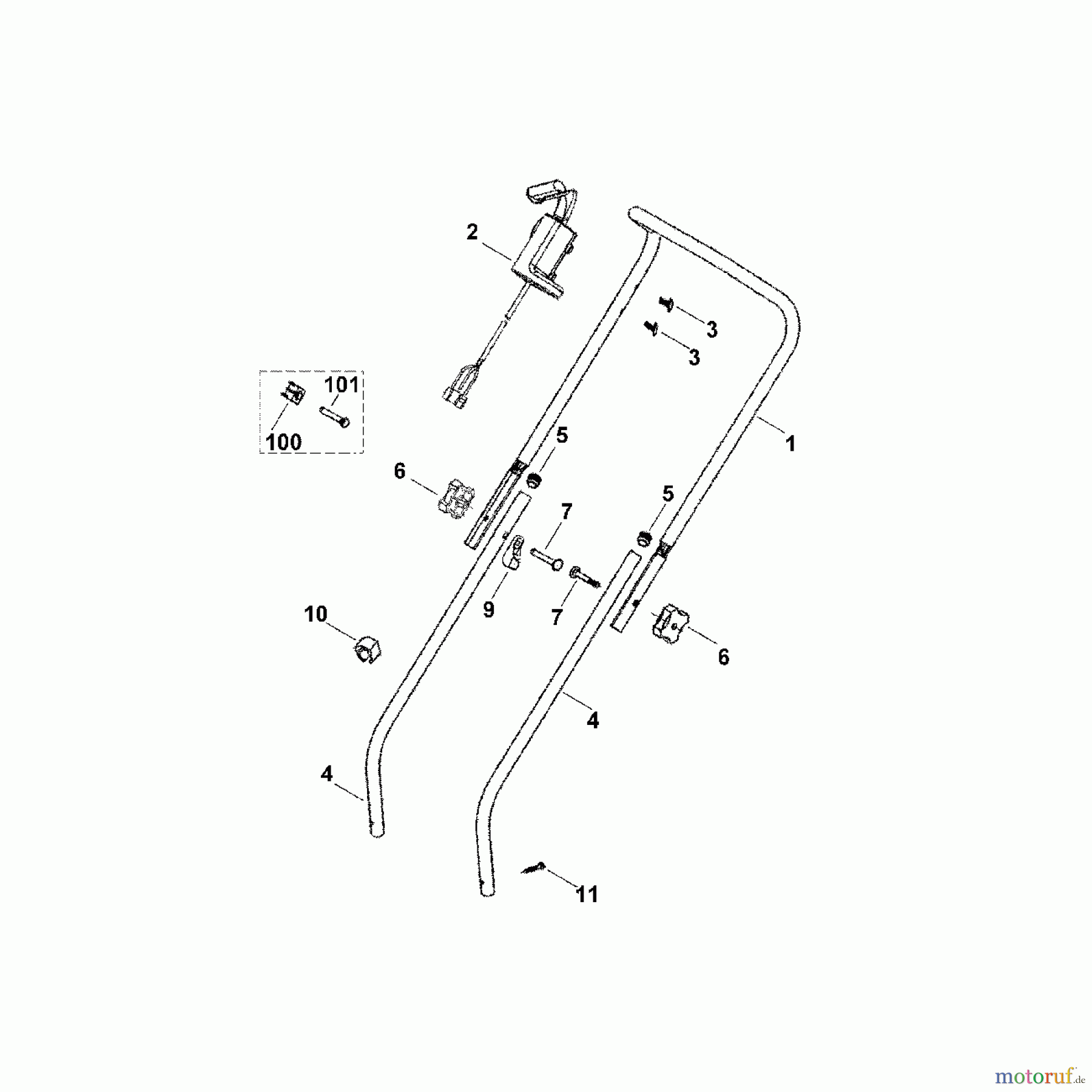  Viking Rasenmäher Akkurasenmäher MA 350 A - Lenker