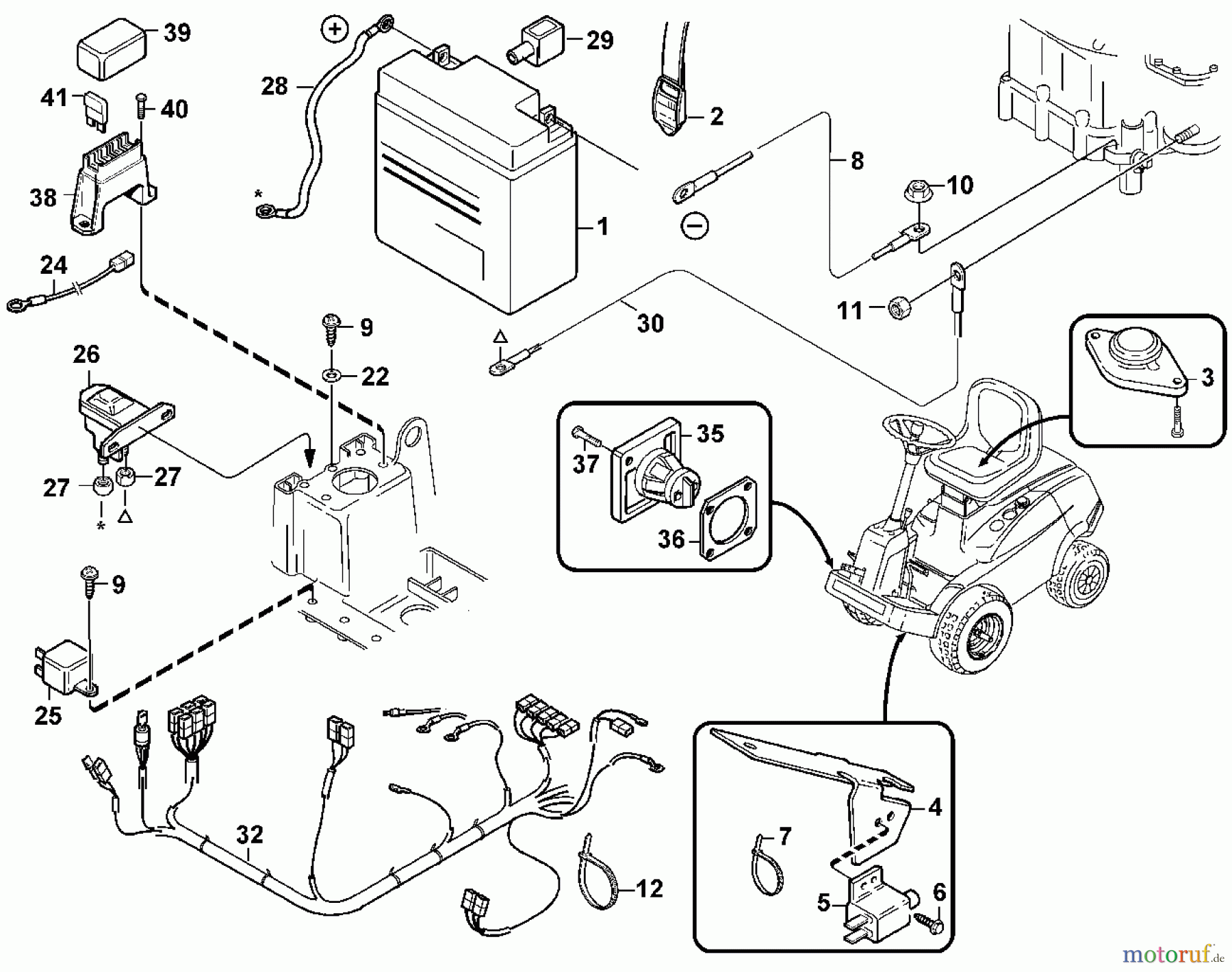  Viking Aufsitzmäher Aufsitzmäher MF 480 H - Elektrische Bauteile