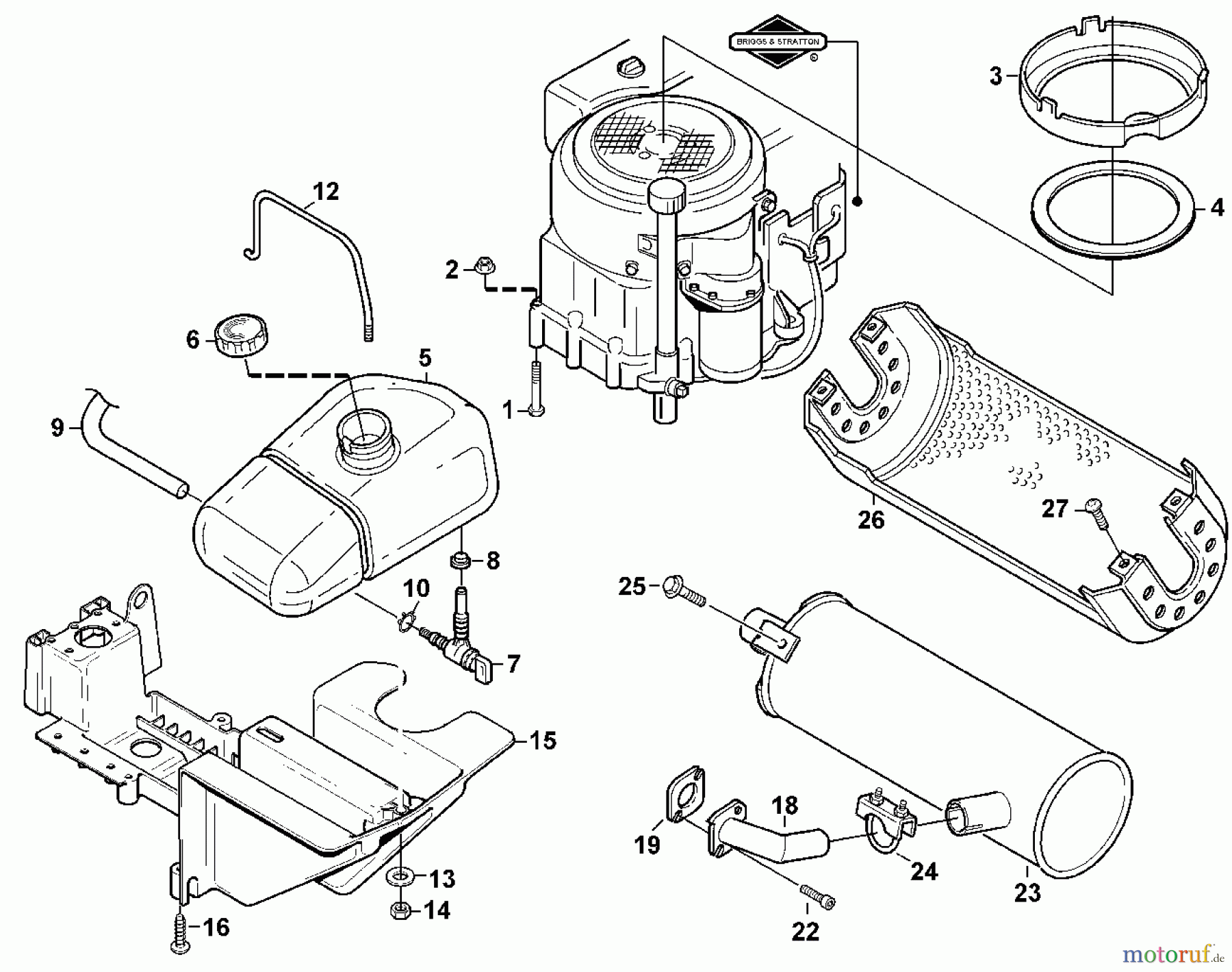  Viking Aufsitzmäher Aufsitzmäher MF 480 I - Motor