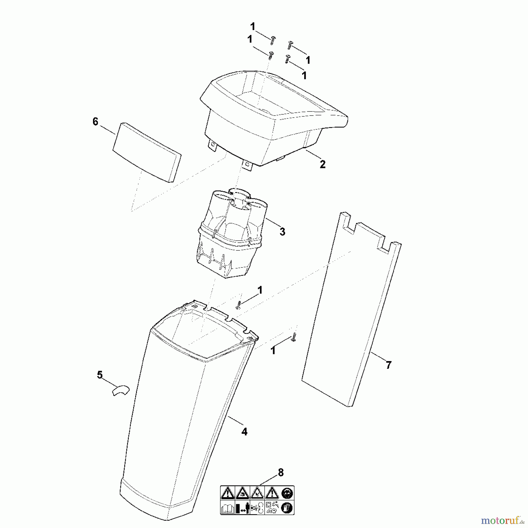  Viking Häcksler Elektro GE 35 L A - Trichter