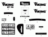 Viking Aufsitzmäher MT 785 Ersatzteile N - Aufkleber MT 785