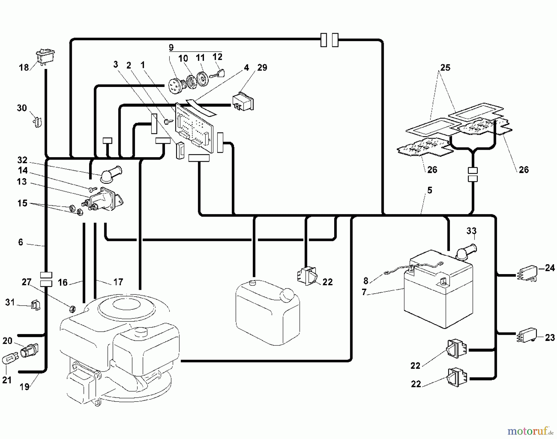  Viking Aufsitzmäher Aufsitzmäher MT 790 K - Elektrische Bauteile