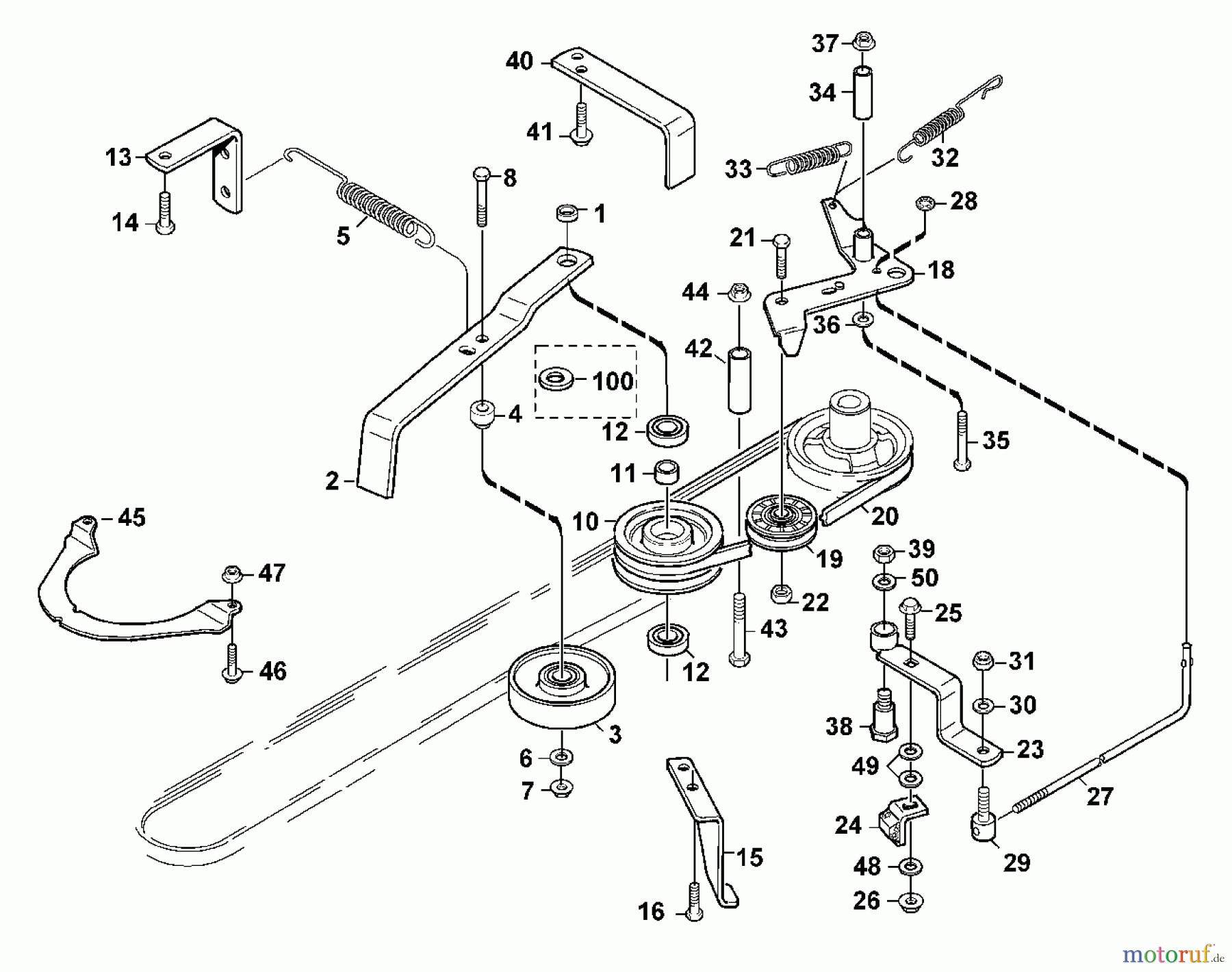  Viking Aufsitzmäher Aufsitzmäher MF 860 N - Mähwerksantrieb