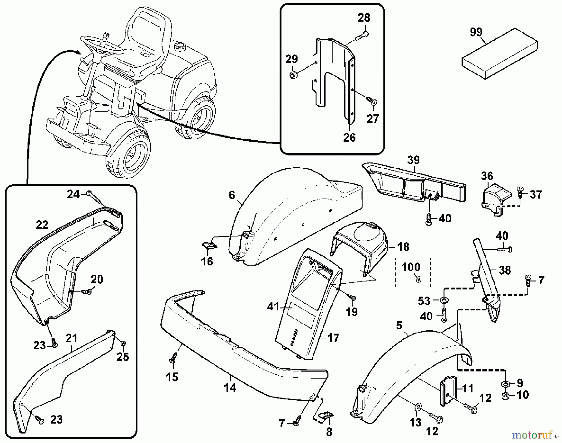  Viking Aufsitzmäher Aufsitzmäher MF 890 PRO A - Verkleidung - 1