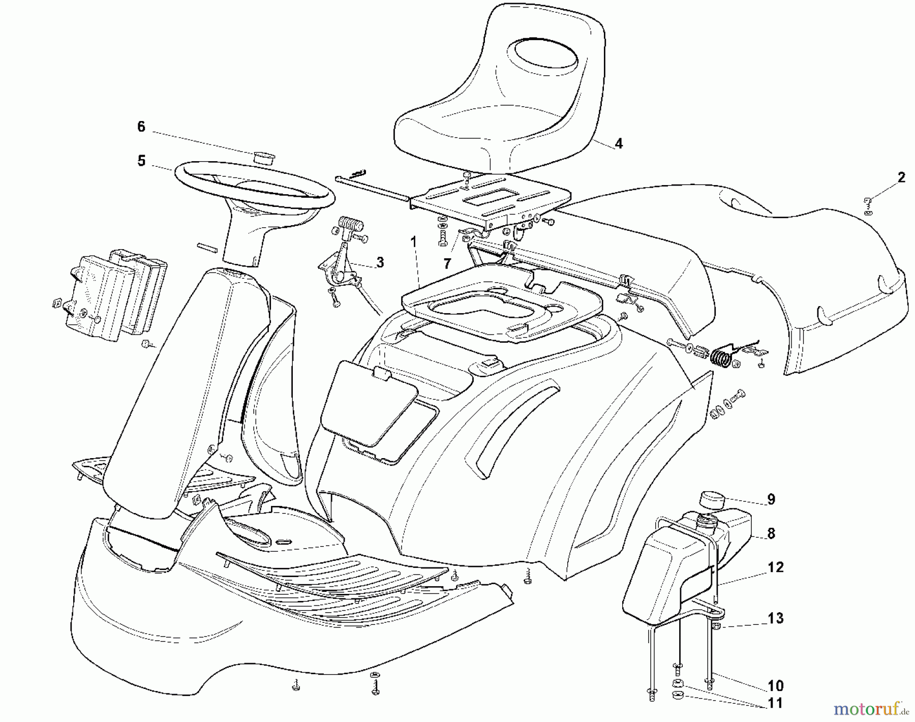  Viking Aufsitzmäher Aufsitzmäher MR 345 B1 - Verkleidung (f. ältere Bauart)