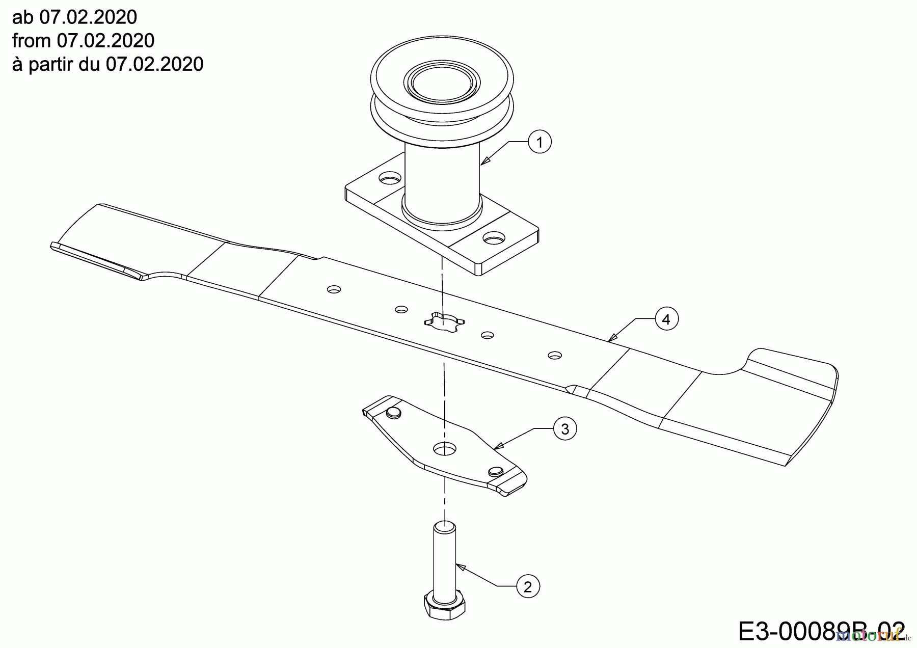  MTD Motormäher mit Antrieb Smart 53 SPO 12C-PCJ6600 (2020) Messer, Messeraufnahme ab 07.02.2020