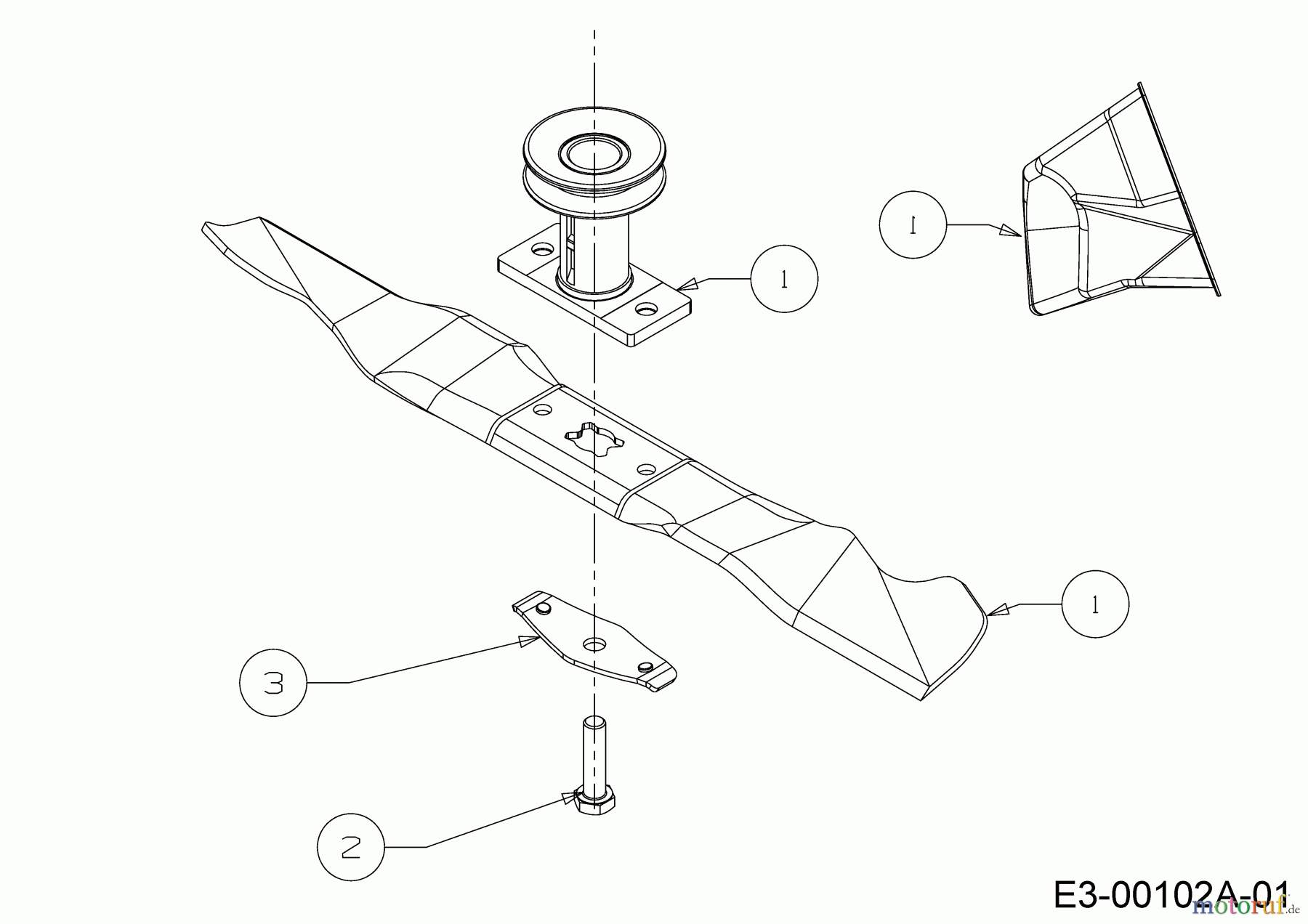  MTD Motormäher mit Antrieb SP 53 HWB 500 12A-PF5C600  (2019) Messer, Messeraufnahme, Mulchstopfen