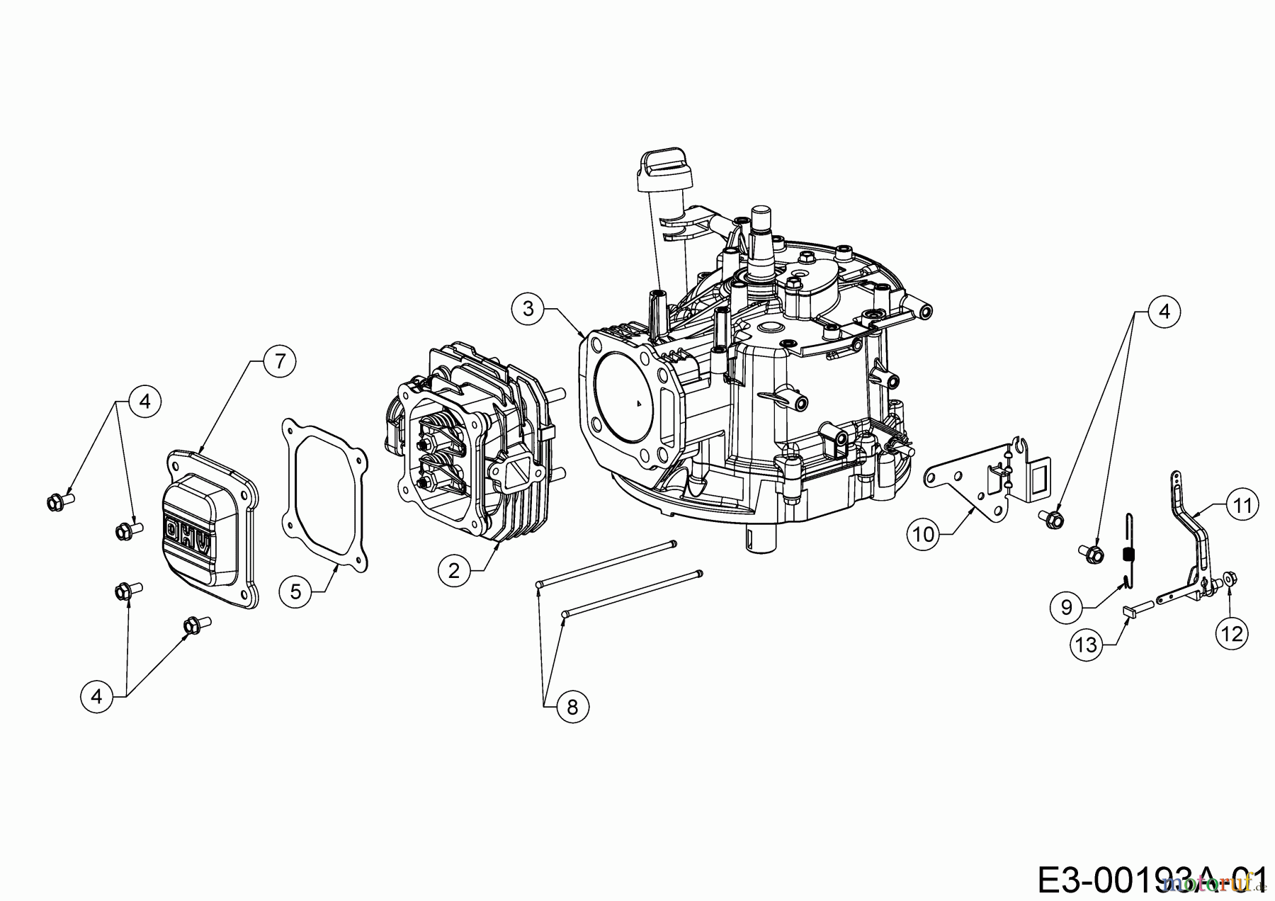  MTD-Motoren Vertikal 5X70RHA 752Z5X70RHA  (2018) Reglerhebel, Ventildeckel