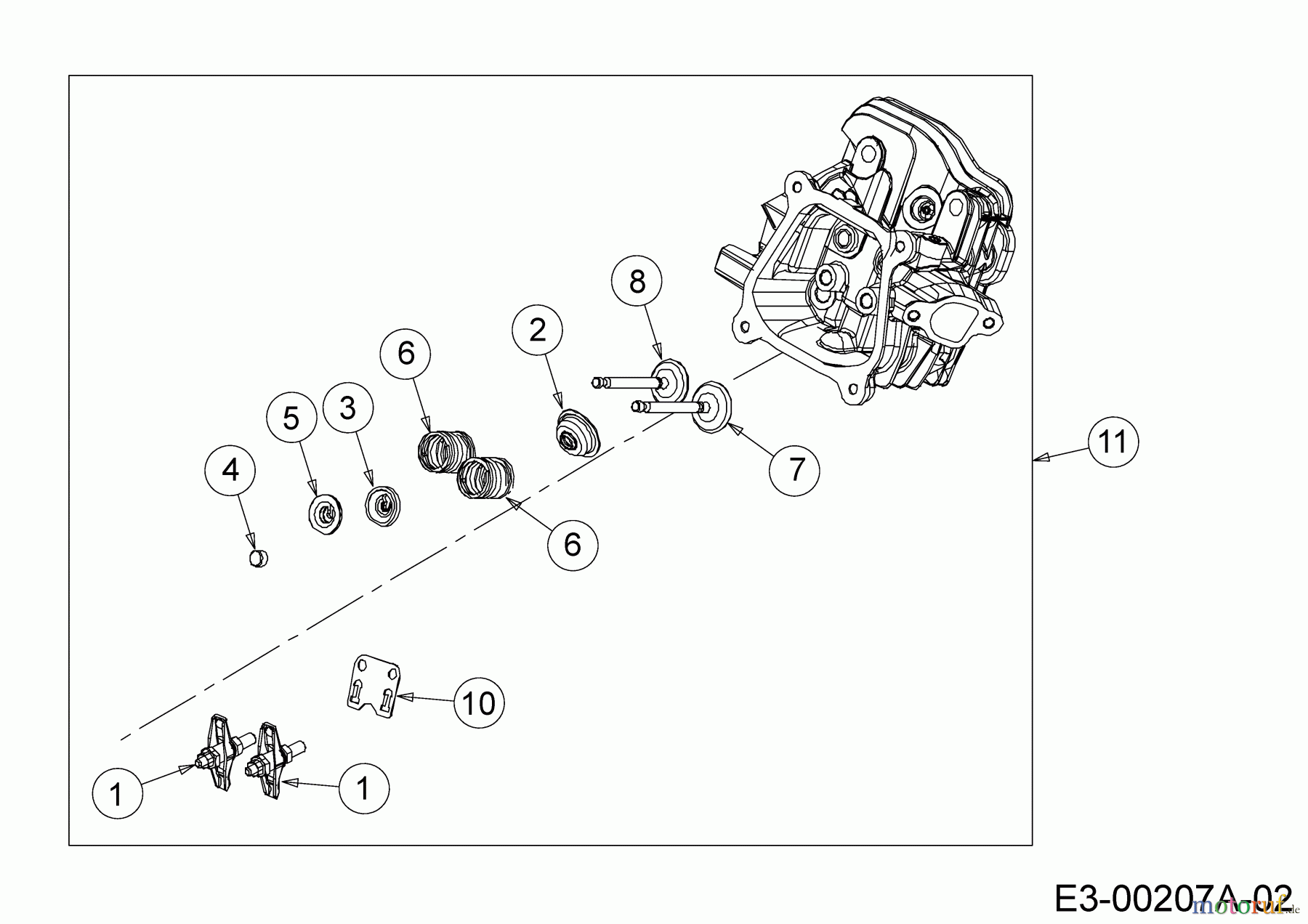  MTD-Motoren Horizontal 165-WUA 752Z165-WUA  (2020) Zylinderkopf