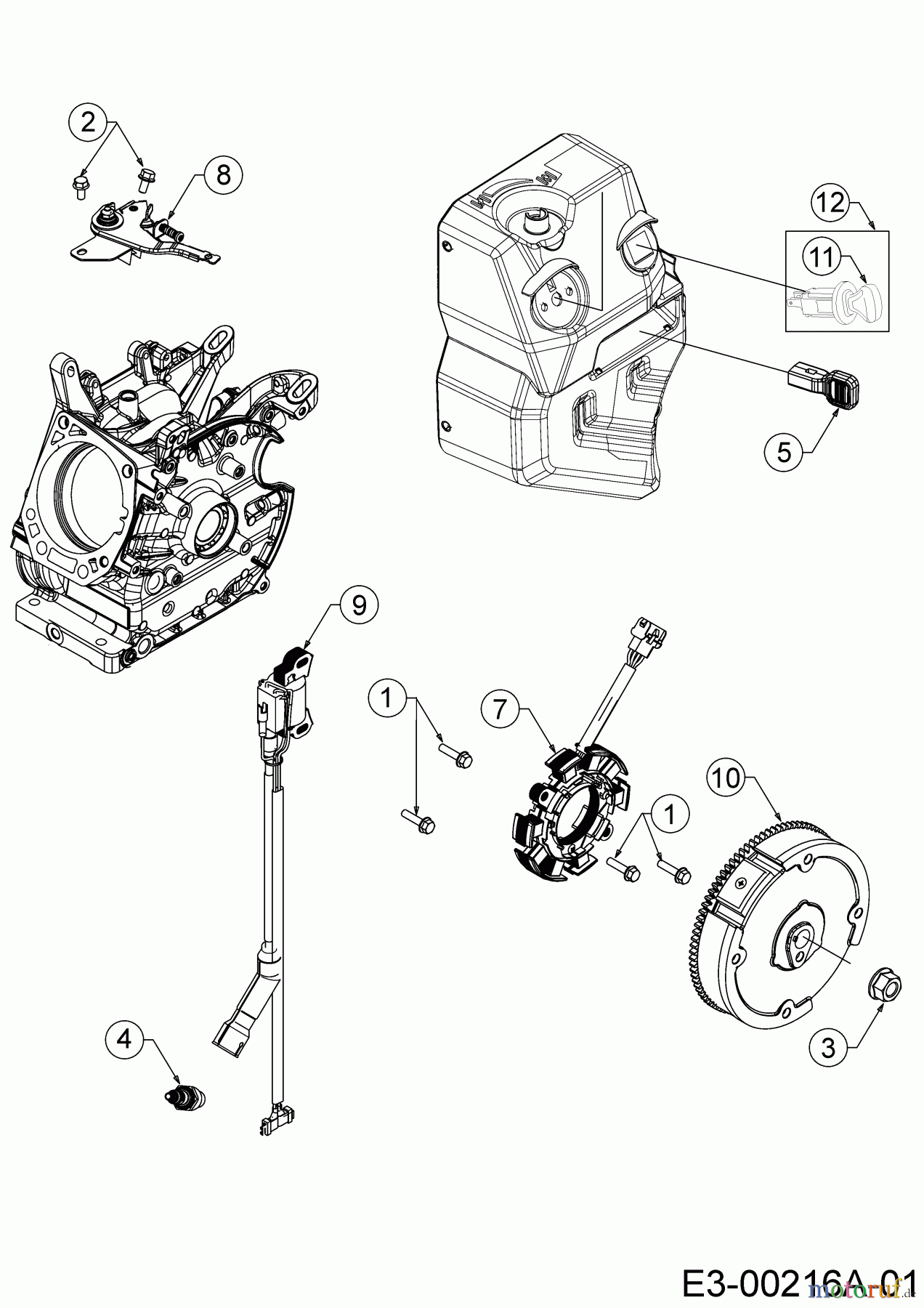  MTD-Motoren Horizontal 675-SH 752Z675-SH  (2019) Lichtspule, Schwungrad