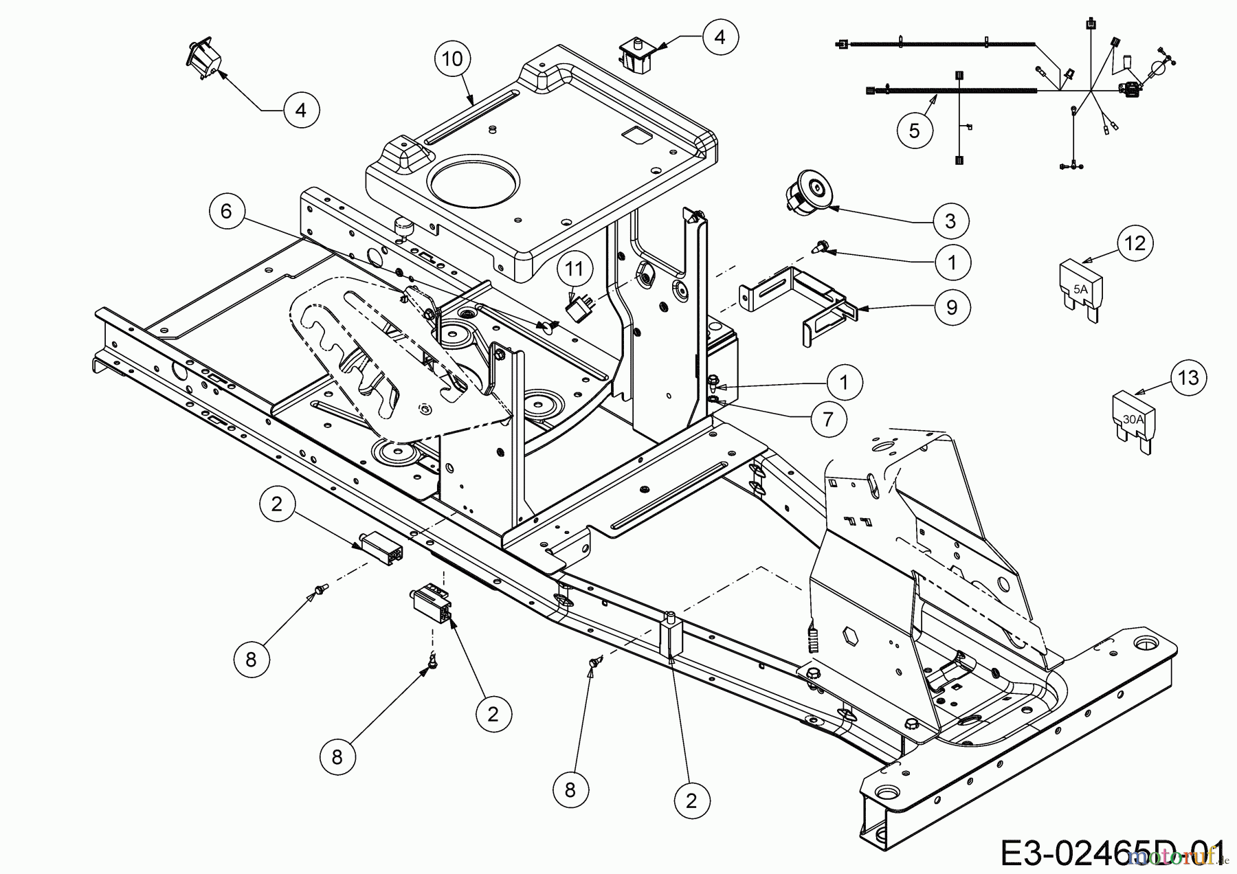  MTD Rasentraktoren Minirider 60 RDHE 13AW21SC600  (2019) Elektroteile