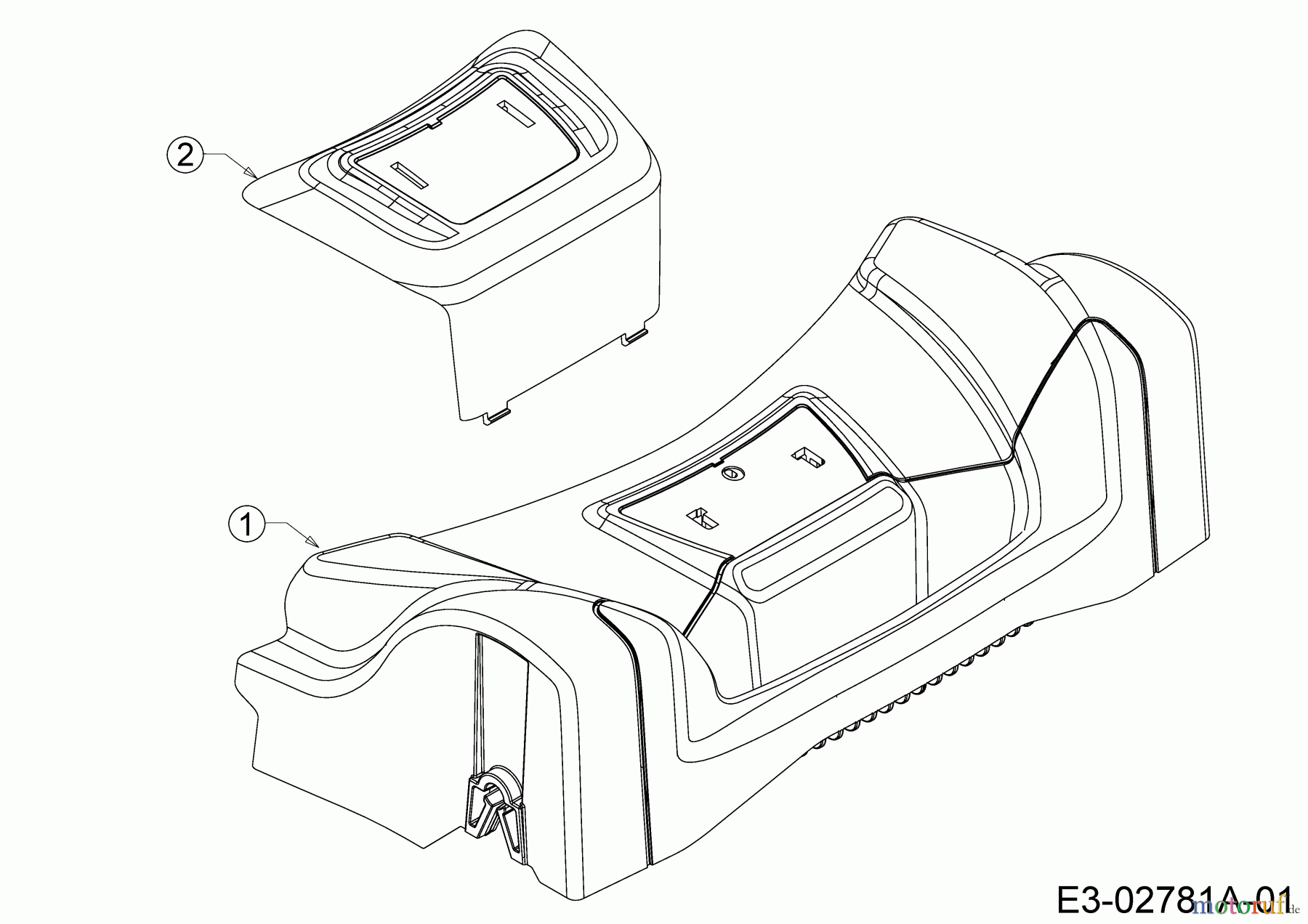  Mr.Gardener Motormäher mit Antrieb HW 53 BAV-IS 12AGPN7E629  (2019) Abdeckung Vorderachse