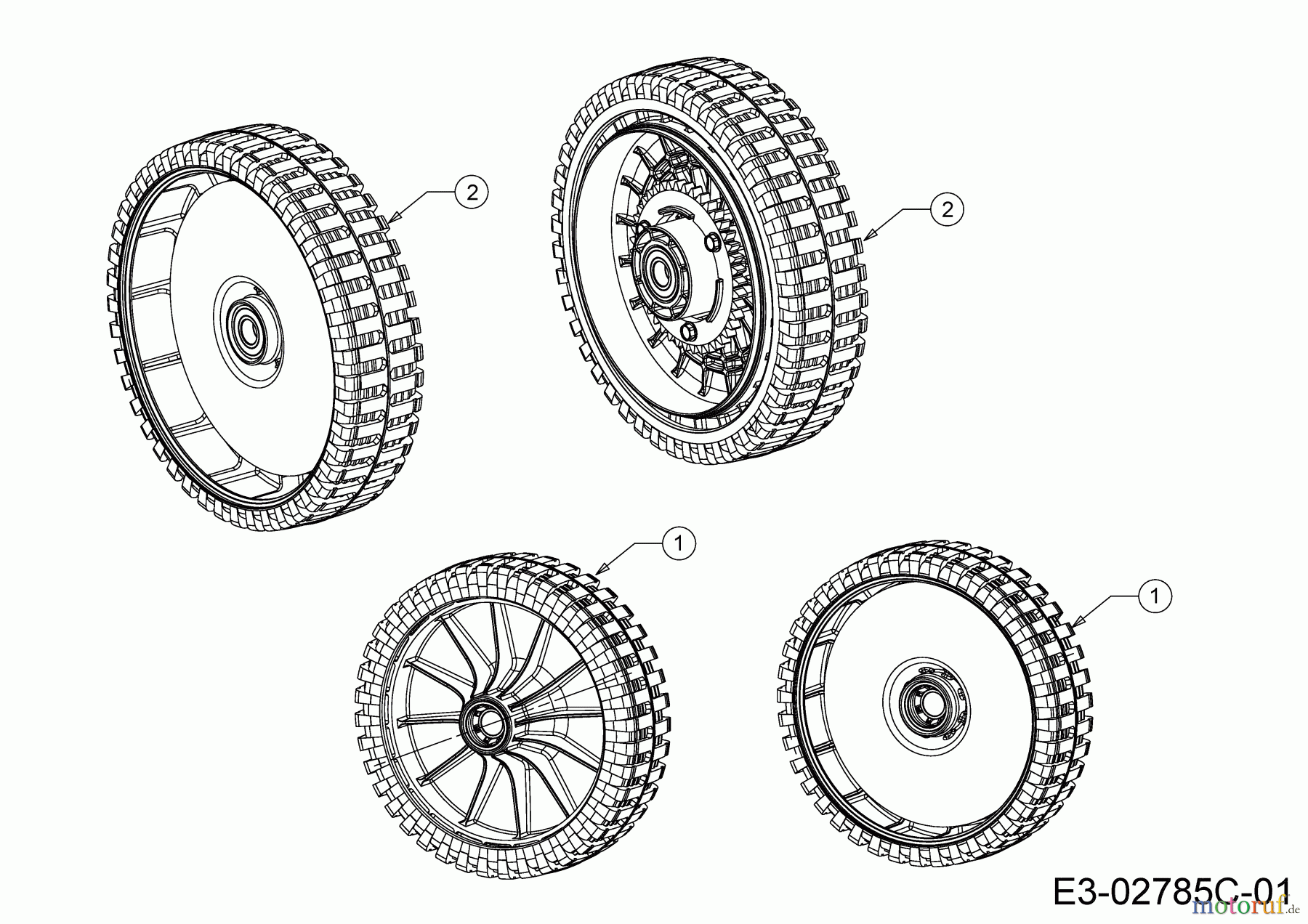  MTD Motormäher mit Antrieb Smart 53 SPBS 12B-PY5L600 (2020) Räder