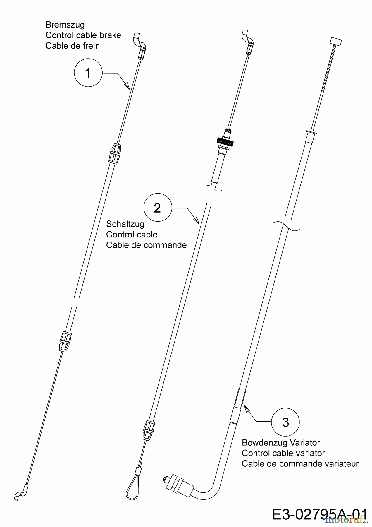  Mr.Gardener Motormäher mit Antrieb HW 53 BAV-IS 12AGPN7E629  (2019) Bowdenzüge