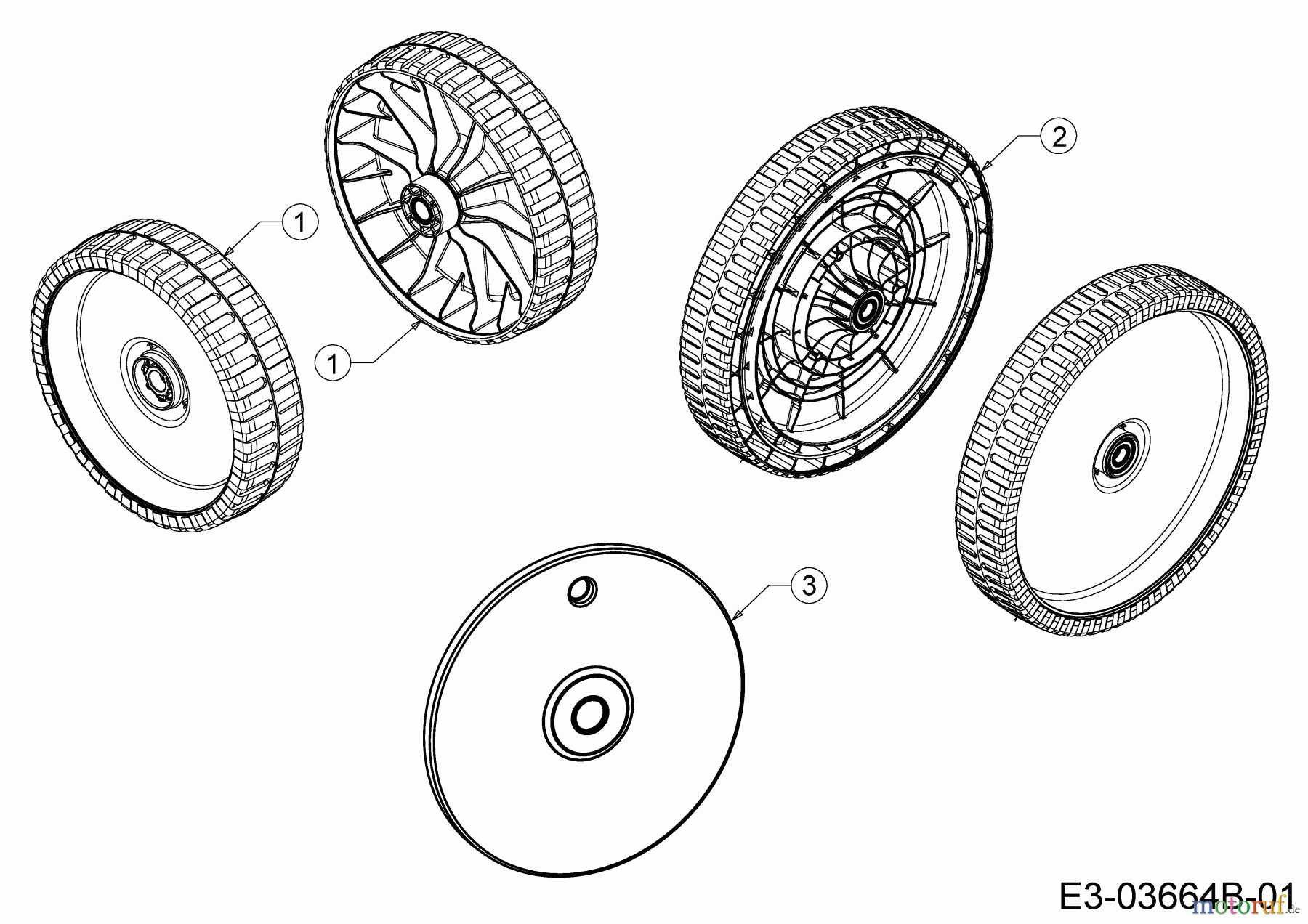  Mr.Gardener Motormäher HW 42 B 11A-LL5B629  (2019) Räder