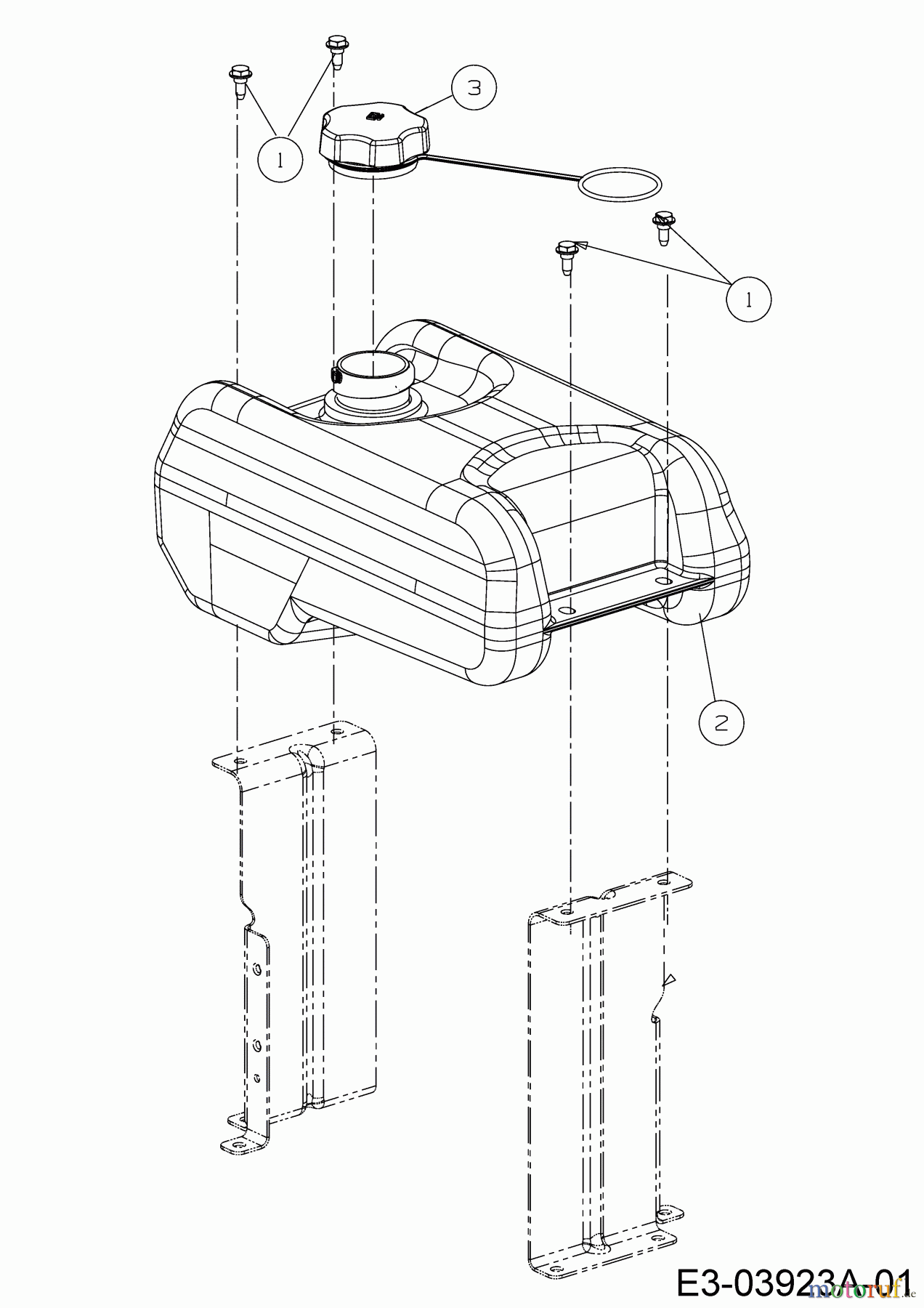  MTD Motormäher mit Antrieb WCM 84 E 12AE76SM678  (2020) Tank