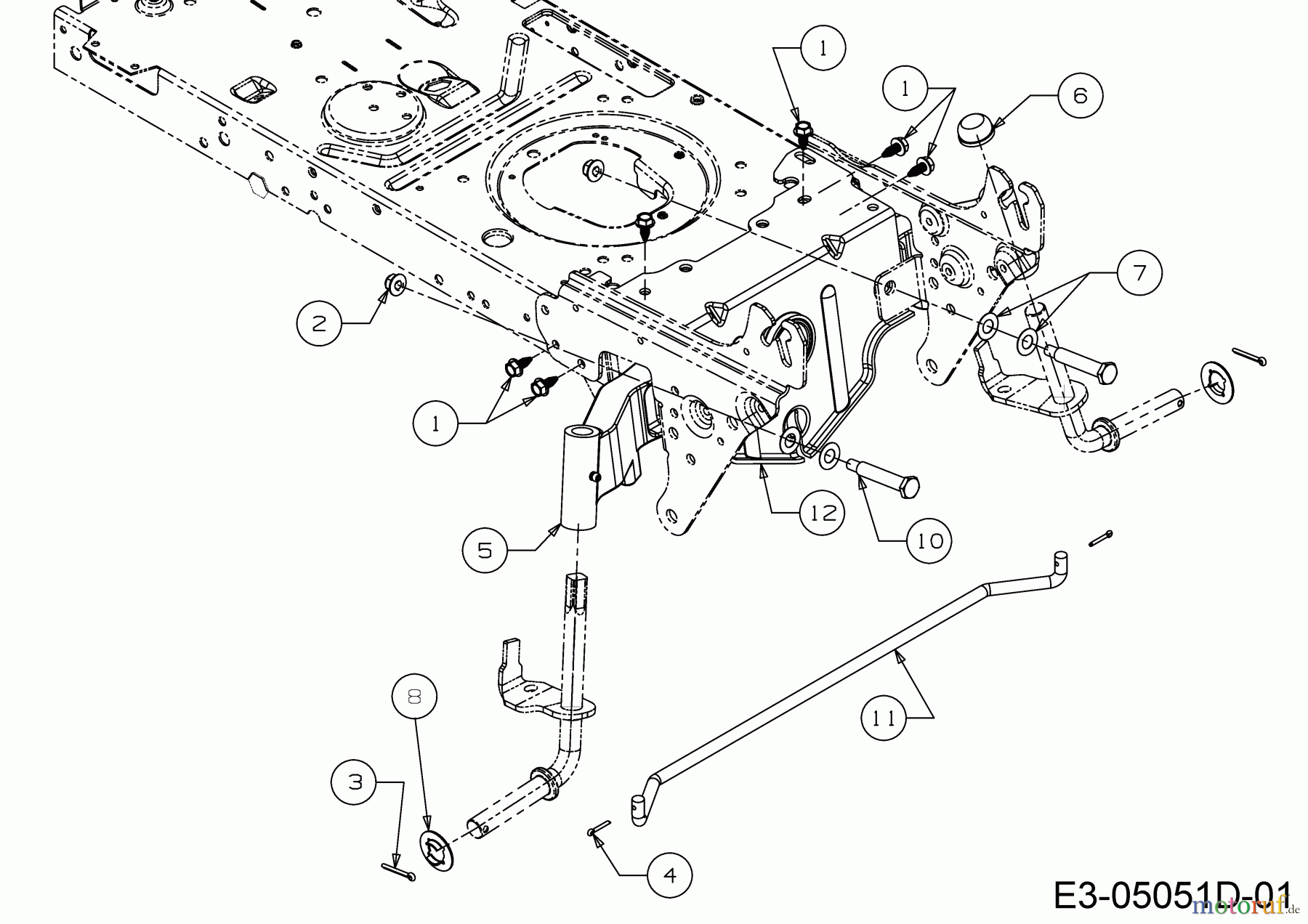  Helington Rasentraktoren H 105 HK 13BG71KN686  (2020) Vorderachse