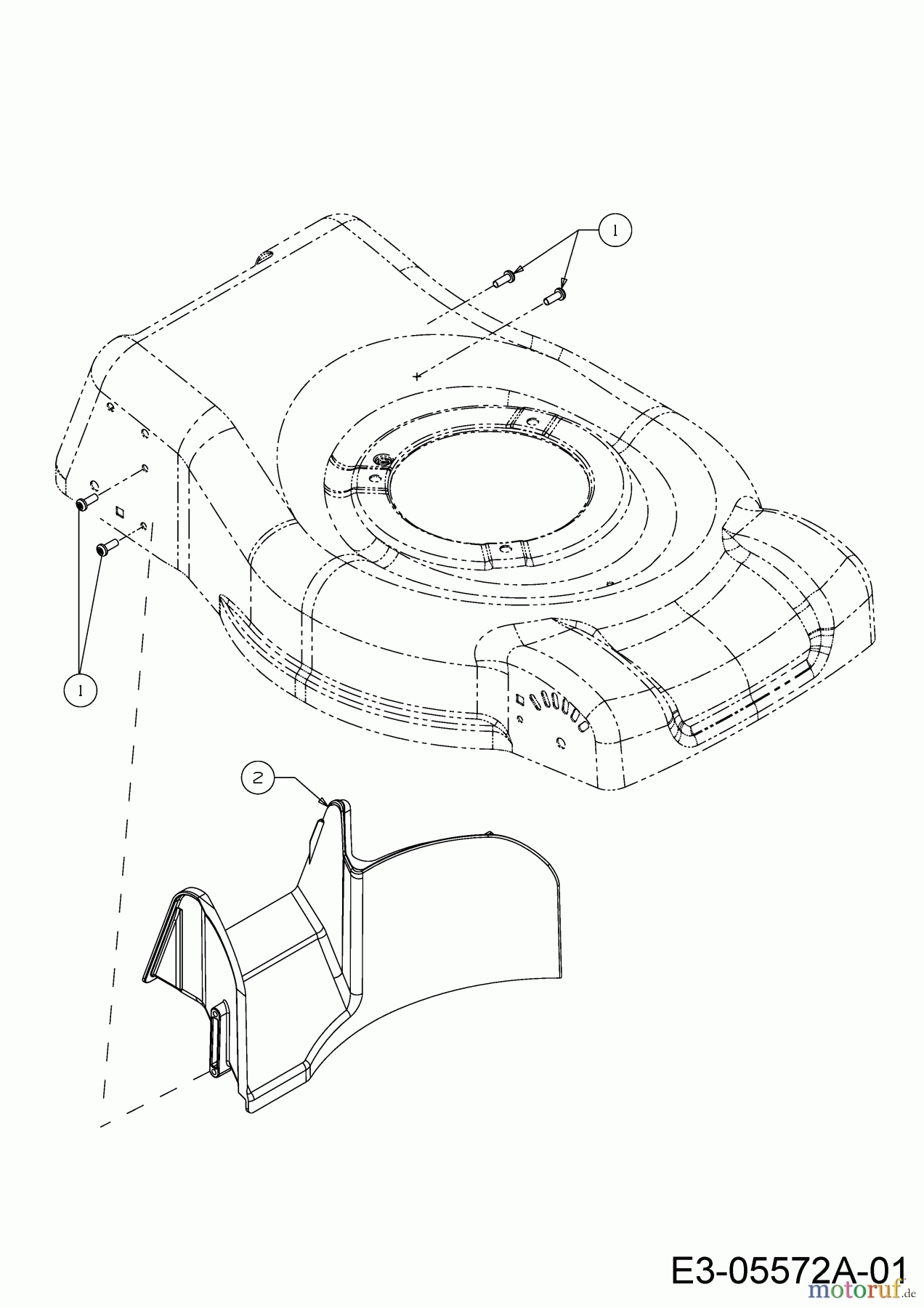  MTD Motormäher 46 B 11A-J15B600  (2018) Leitstück hinten