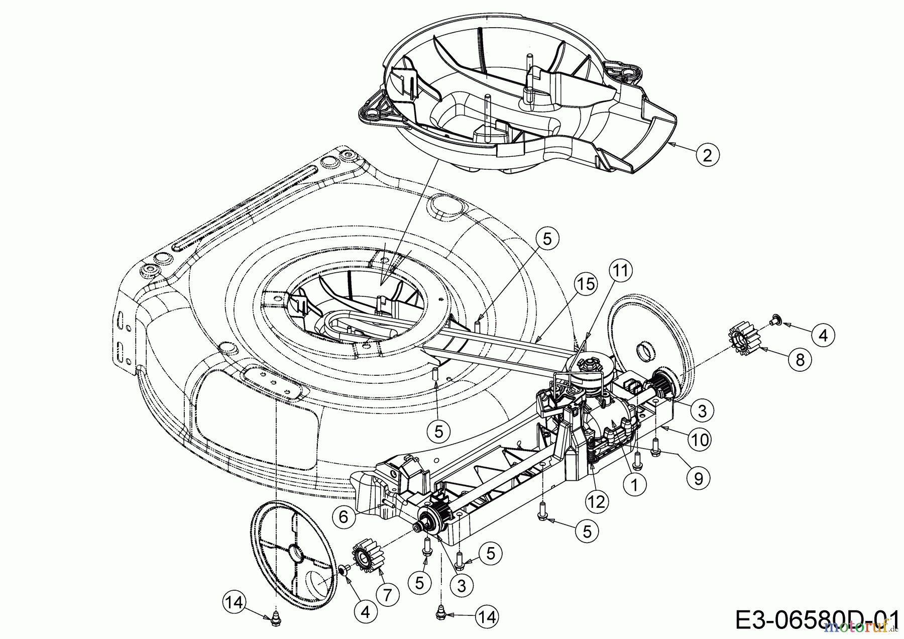  MTD Motormäher mit Antrieb Smart 53 MSPB 12A-A05D600  (2019) Getriebe, Keilriemen