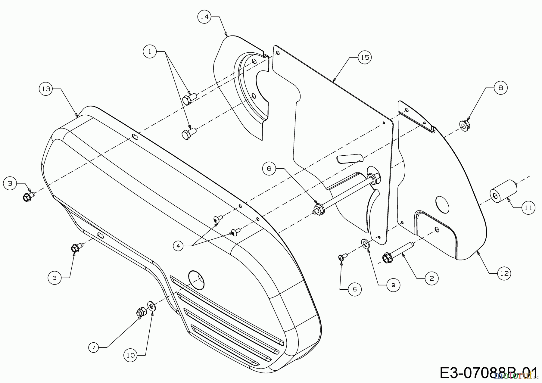  MTD Motorhacken T/380 M 21D-38MT678 (2020) Keilriemenschutz