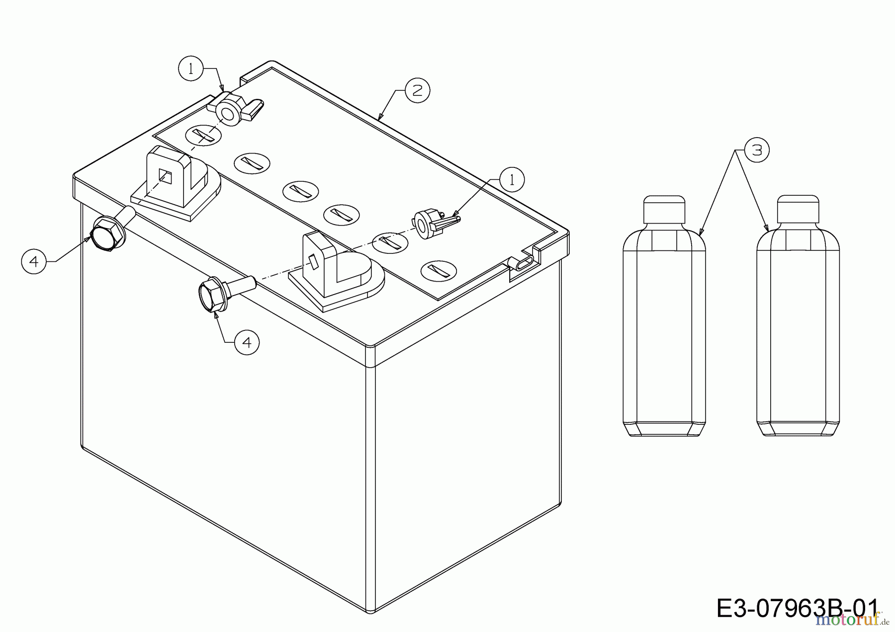  Tigara Rasentraktoren TG 22/107 HBI 13HT79KG649  (2019) Batterie