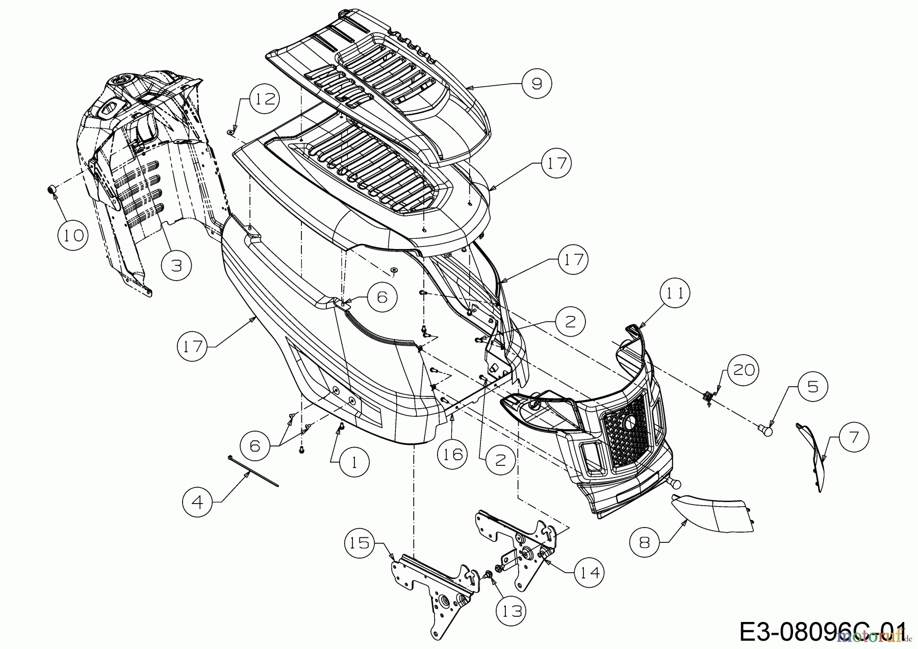  MTD Rasentraktoren Optima LN 165 H 13IN71KN678  (2018) Motorhaube K-Style