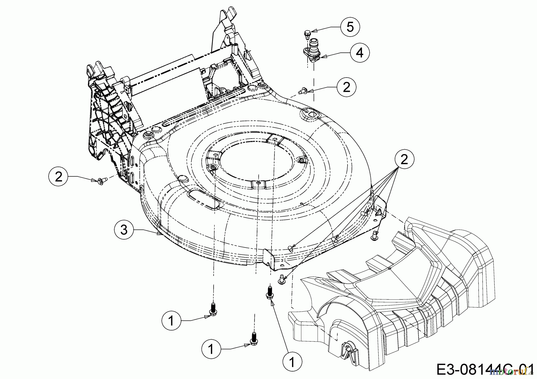  Mr.Gardener Motormäher mit Antrieb HW 46 BA-IS 12A-TNB9629  (2020) Mähwerksgehäuse