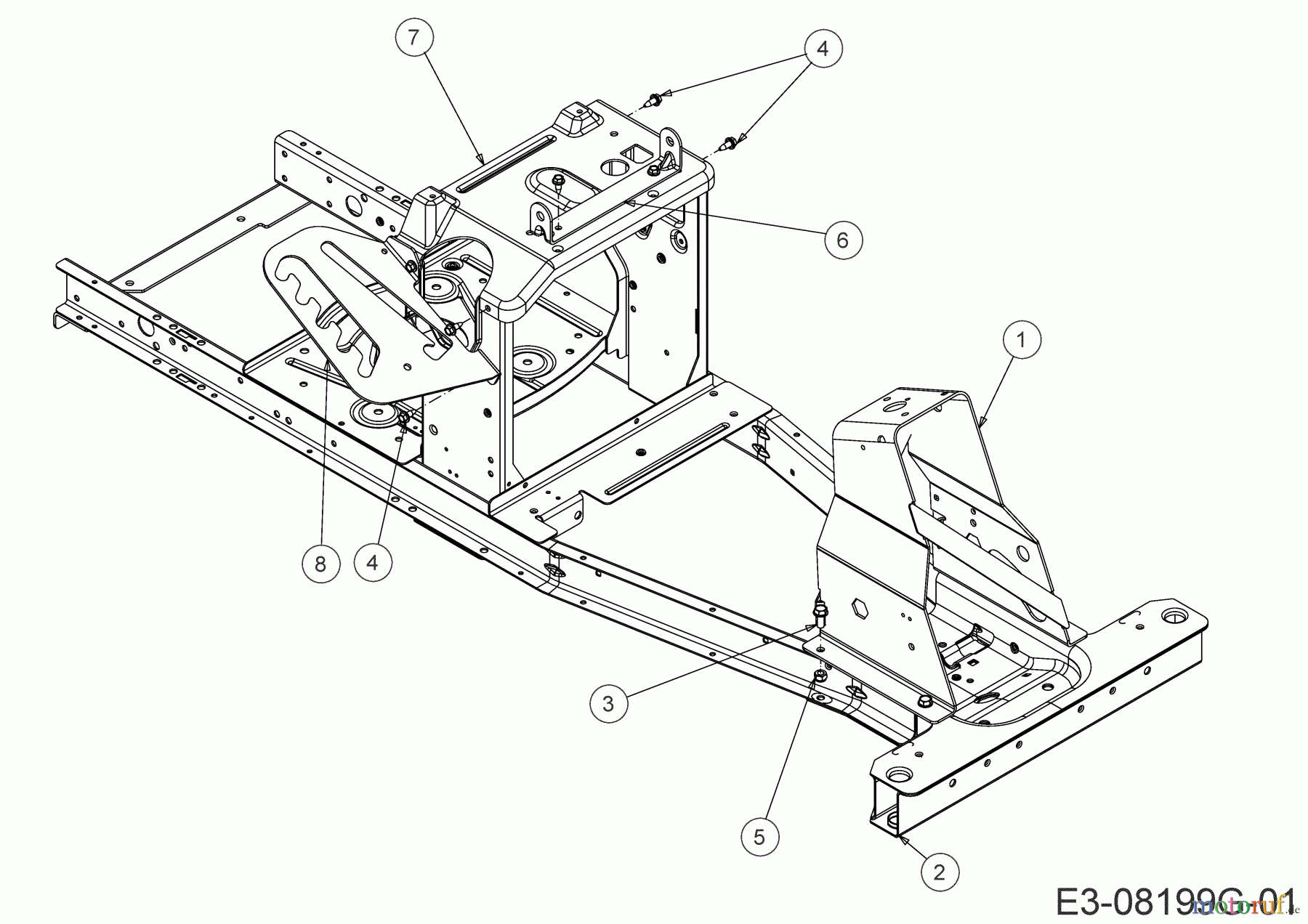  MTD Rasentraktoren Mnirider 76 RDHE 13B721SD600  (2020) Rahmen