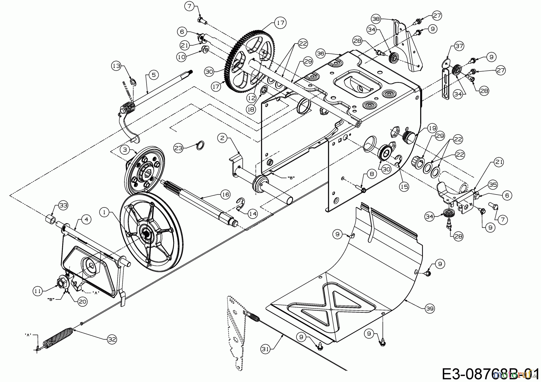  Black-Line Kehrmaschine BLK 7065 24B-812C683  (2019) Bowdenzüge, Rahmen, Reibrad