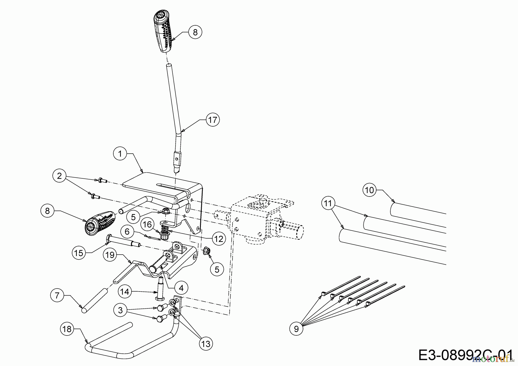  MTD Holzspalter LS 550 24AI550C678 (2019) Steuerhebel