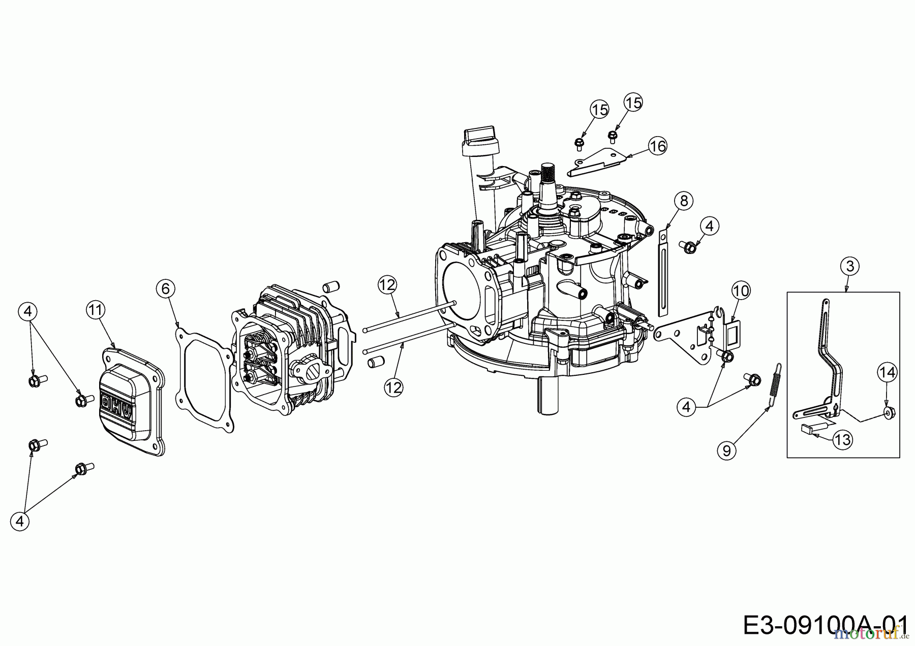  MTD-Motoren Vertikal 1X65RHA 752Z1X65RHA (2019) Reglerhebel, Ventildeckel