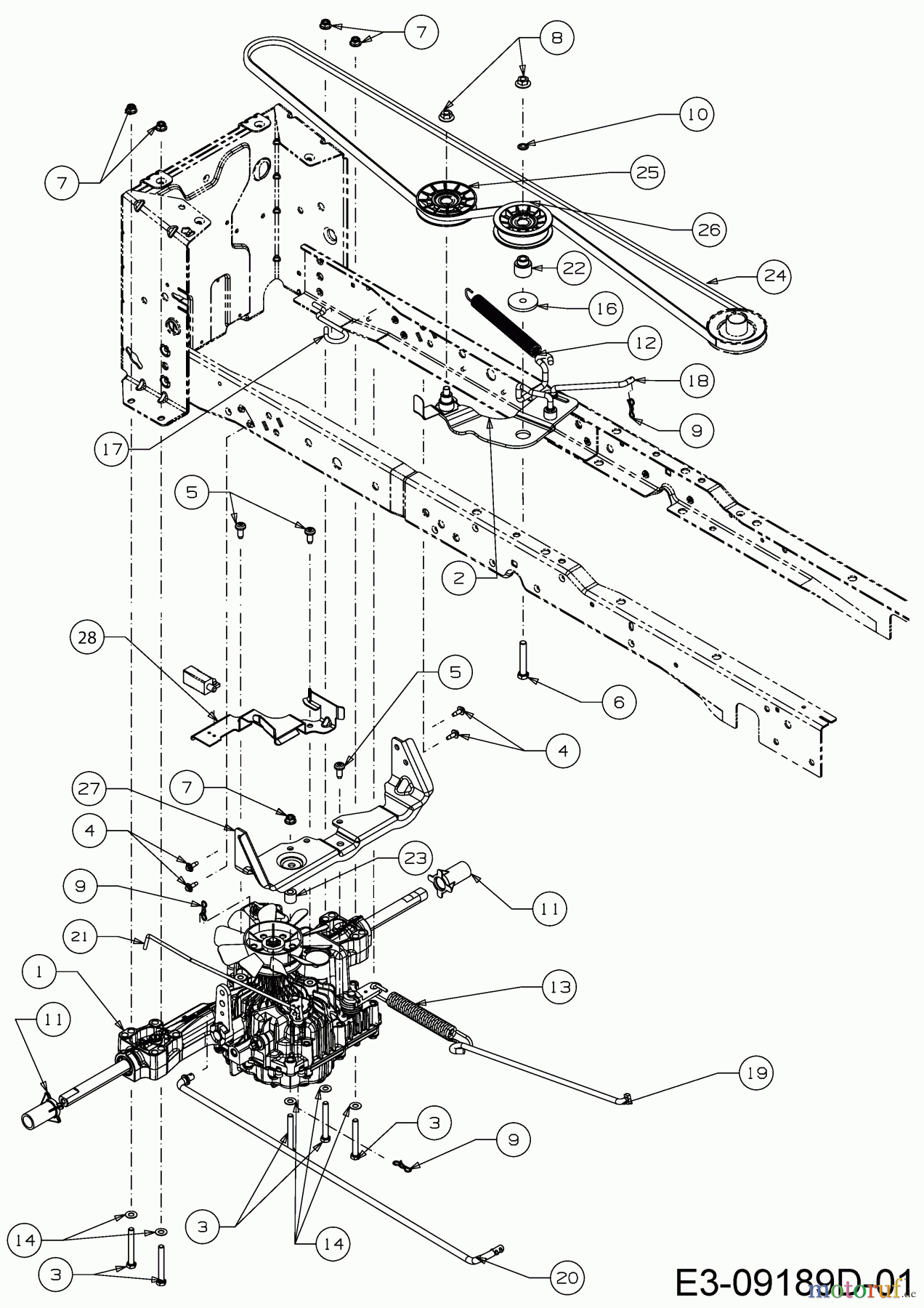  Greenbase Rasentraktoren V 162 C 13A8A1KF618 (2020) Fahrantrieb