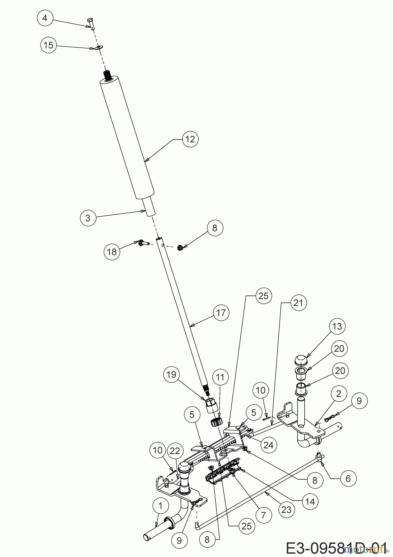  MTD Rasentraktoren Mnirider 76 RDHE 13A721SD600  (2020) Lenkung