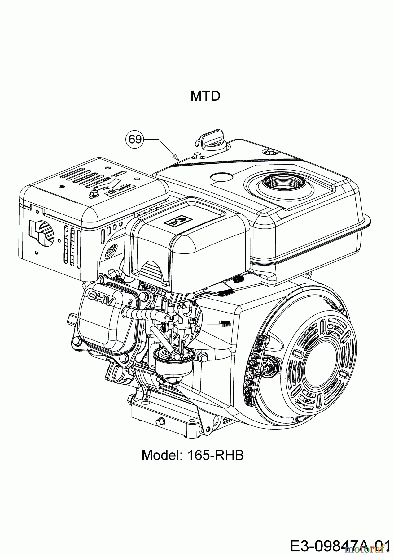  MTD Motorhacken T/380 M 21A-38MU678 (2020) Motor MTD